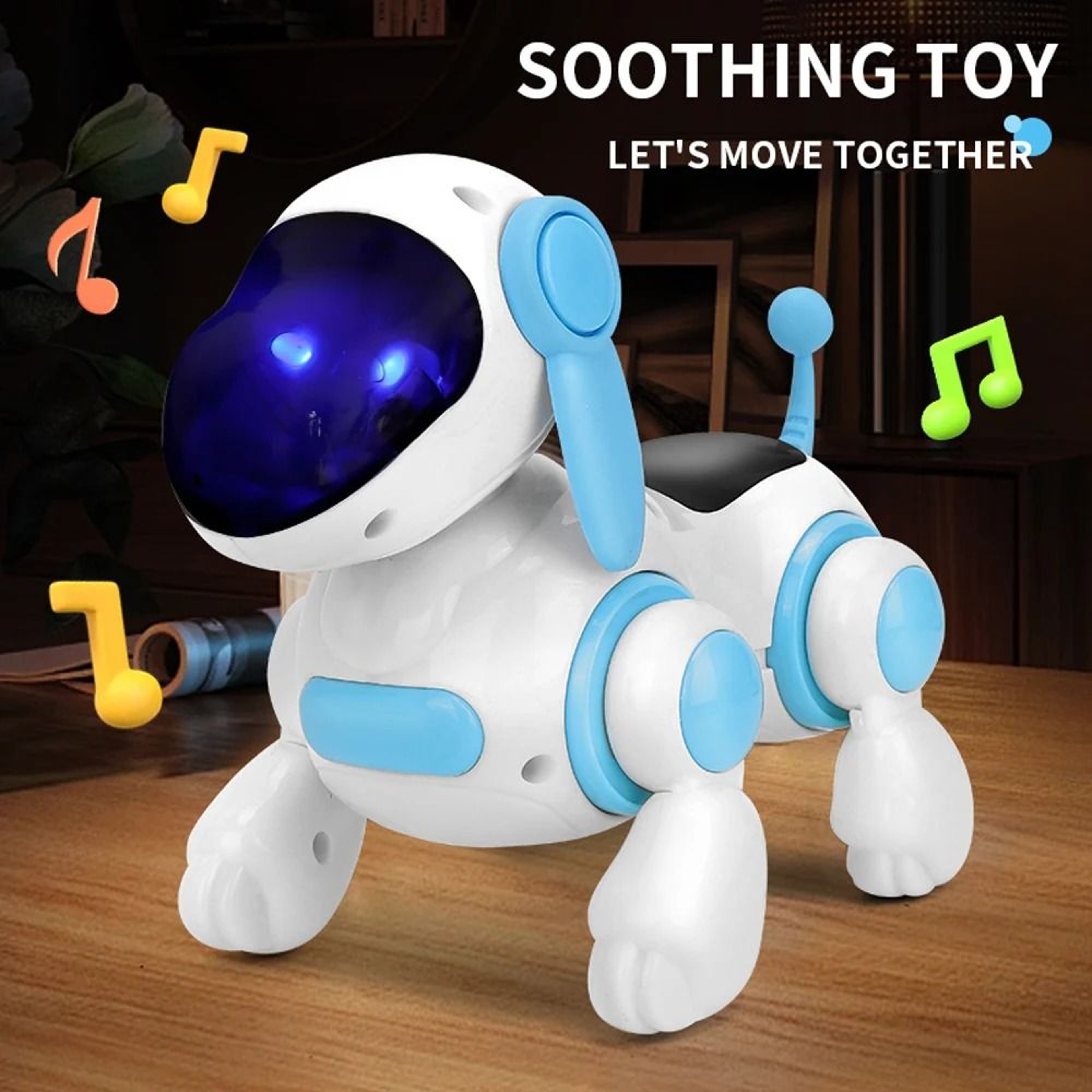Smart Interactive Robotic Dog Toy With Lights Sound And Crawling Action 3