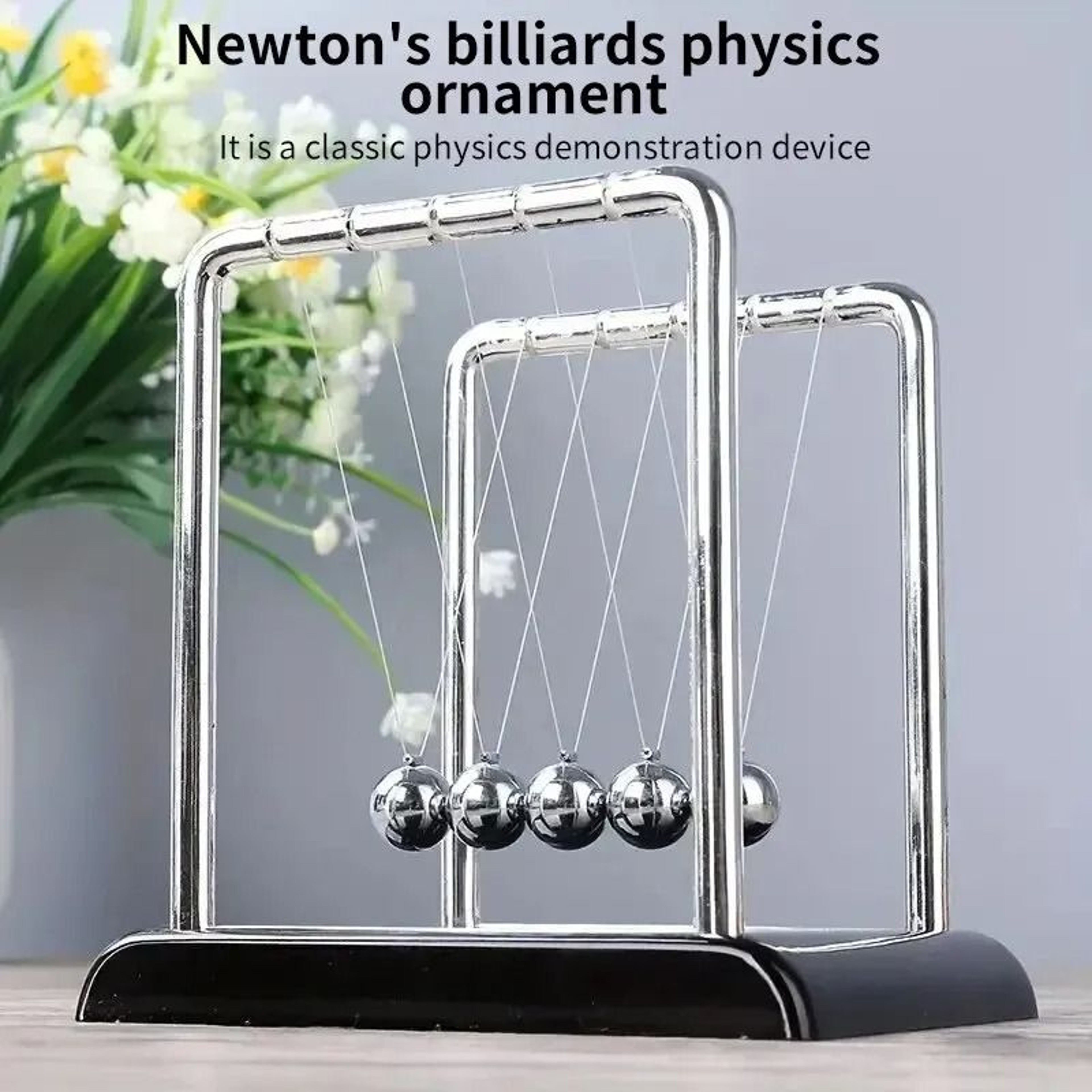 Newtons Cradle Balance Steel Ball Desktop Stress Relief Toy 4