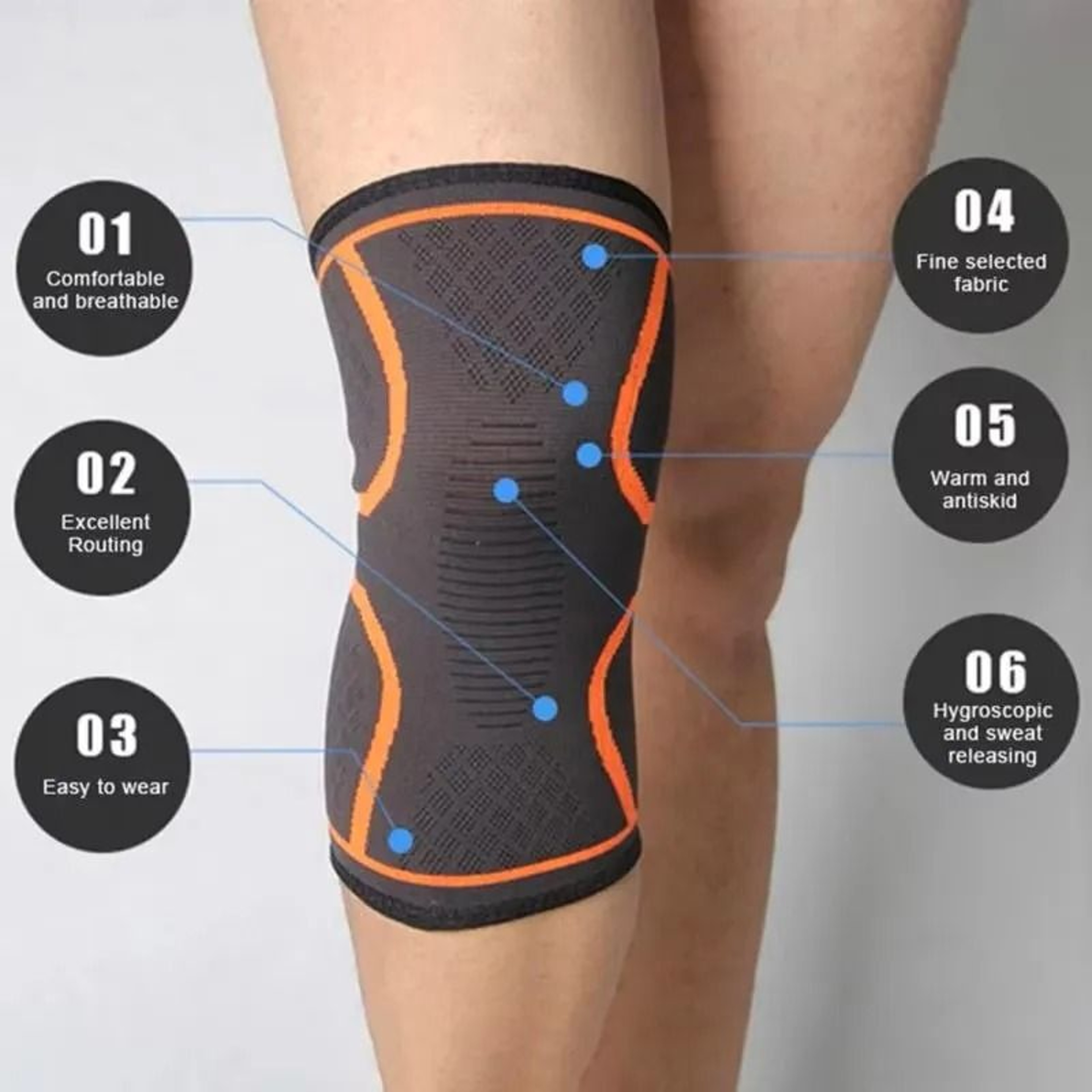 Compression Knee Brace Sleeve For Pain Relief And Joint Support 2
