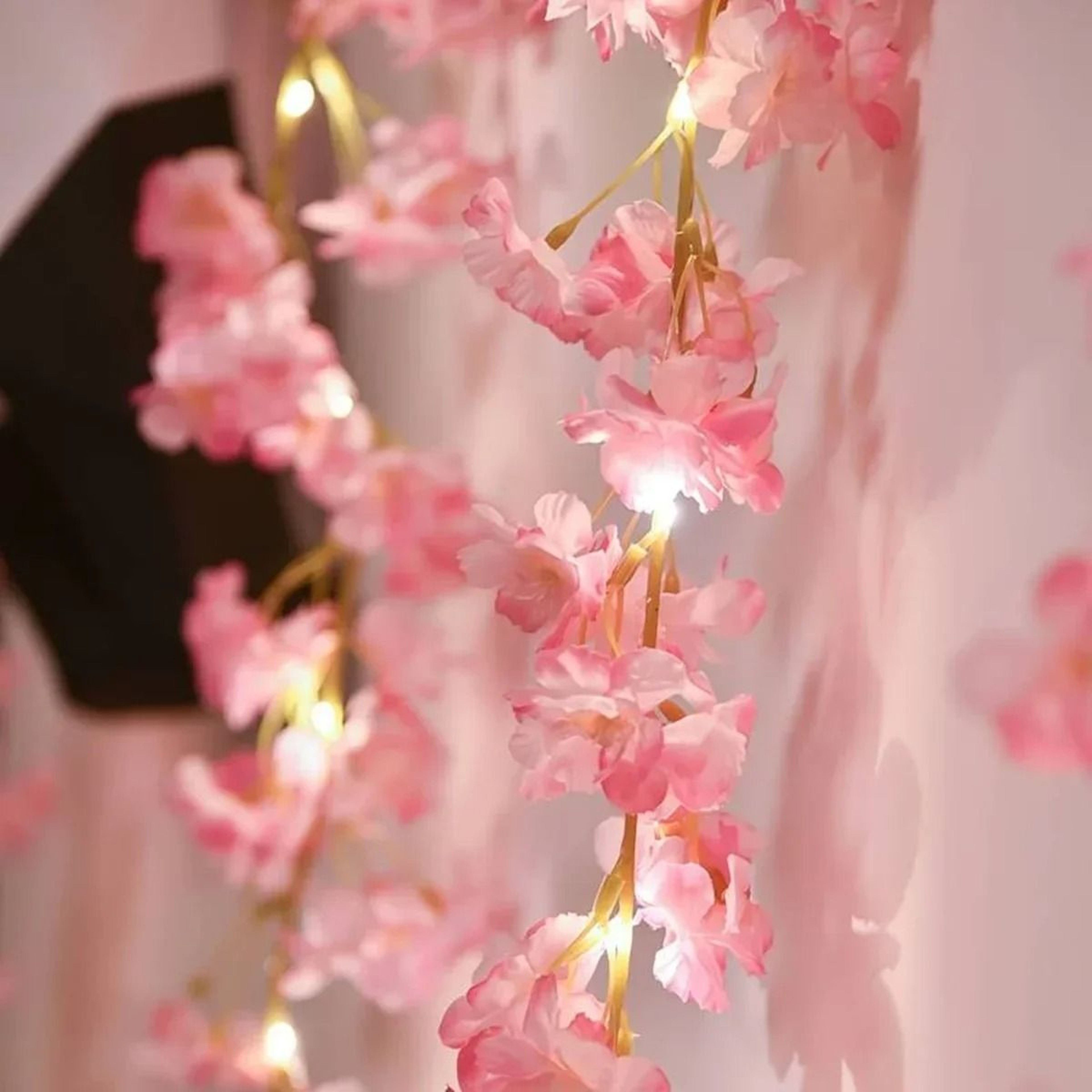 Cherry Blossom String Light Garland Artificial Flower Fairy Lights For Home Decoration 4