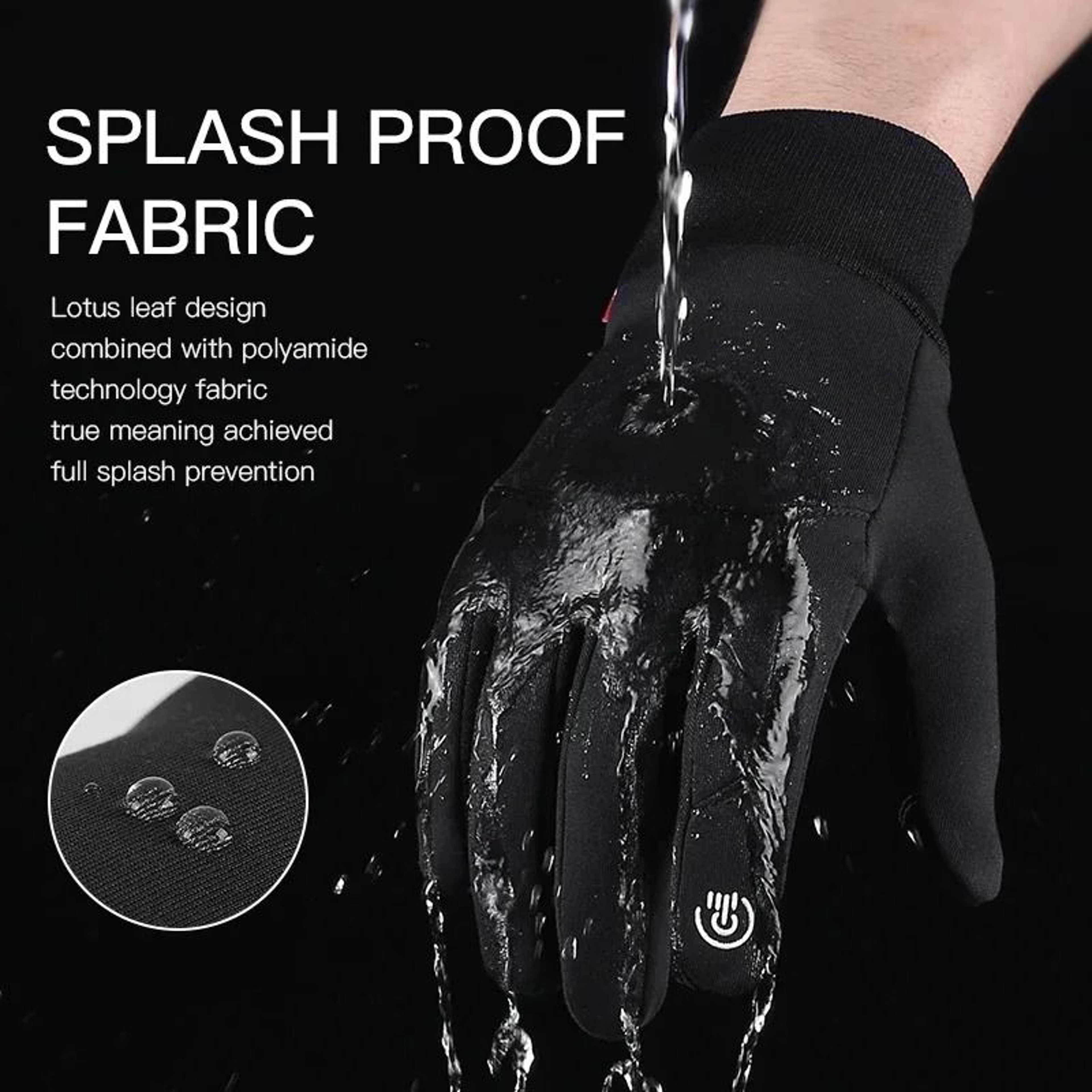 Winter Cycling Gloves Warm Touch Screen Non Slip Outdoor Sports Gloves For Men 2
