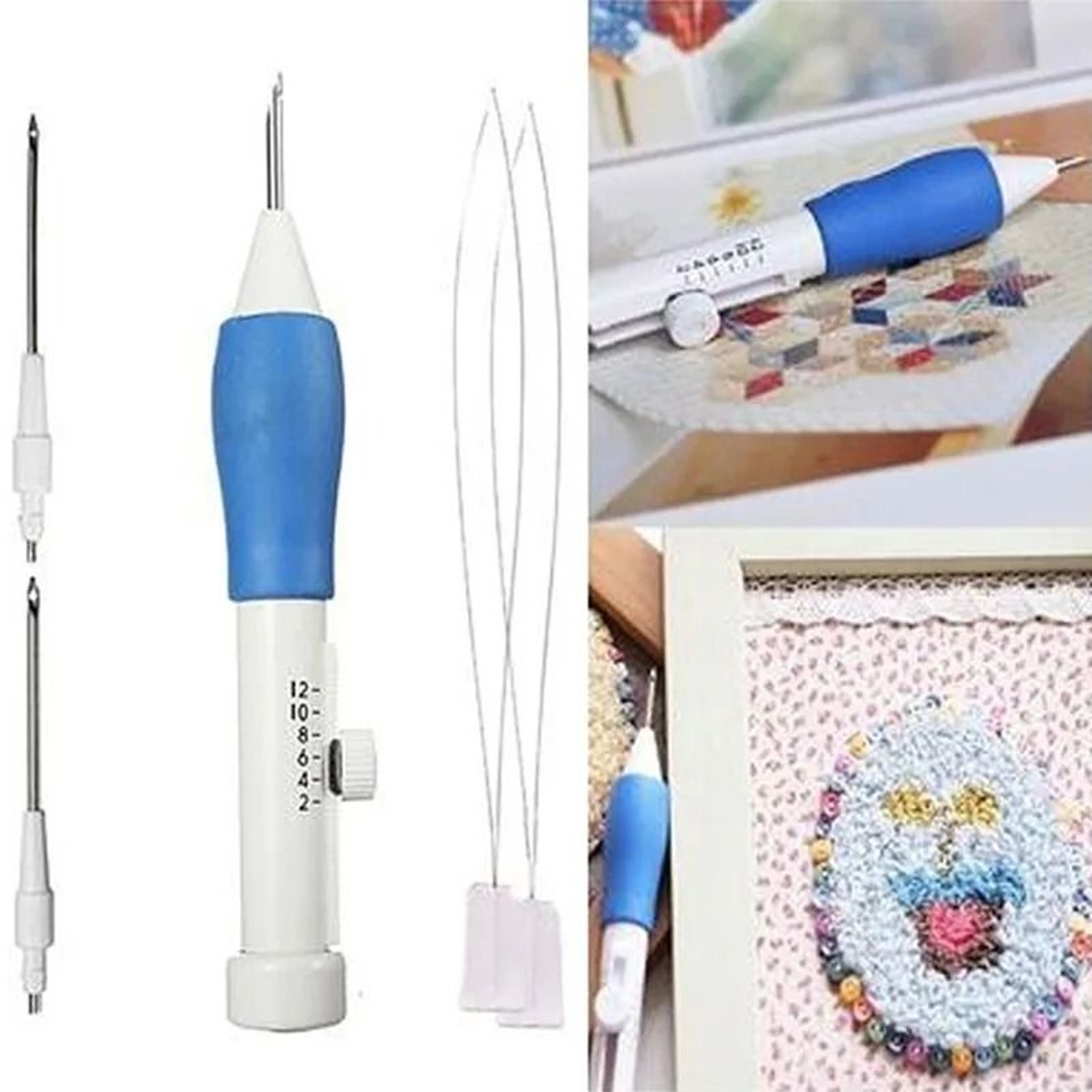 Embroidery Punch Needle Kit Stitching Tool Set Magic Needle Pen For DIY Sewing 0
