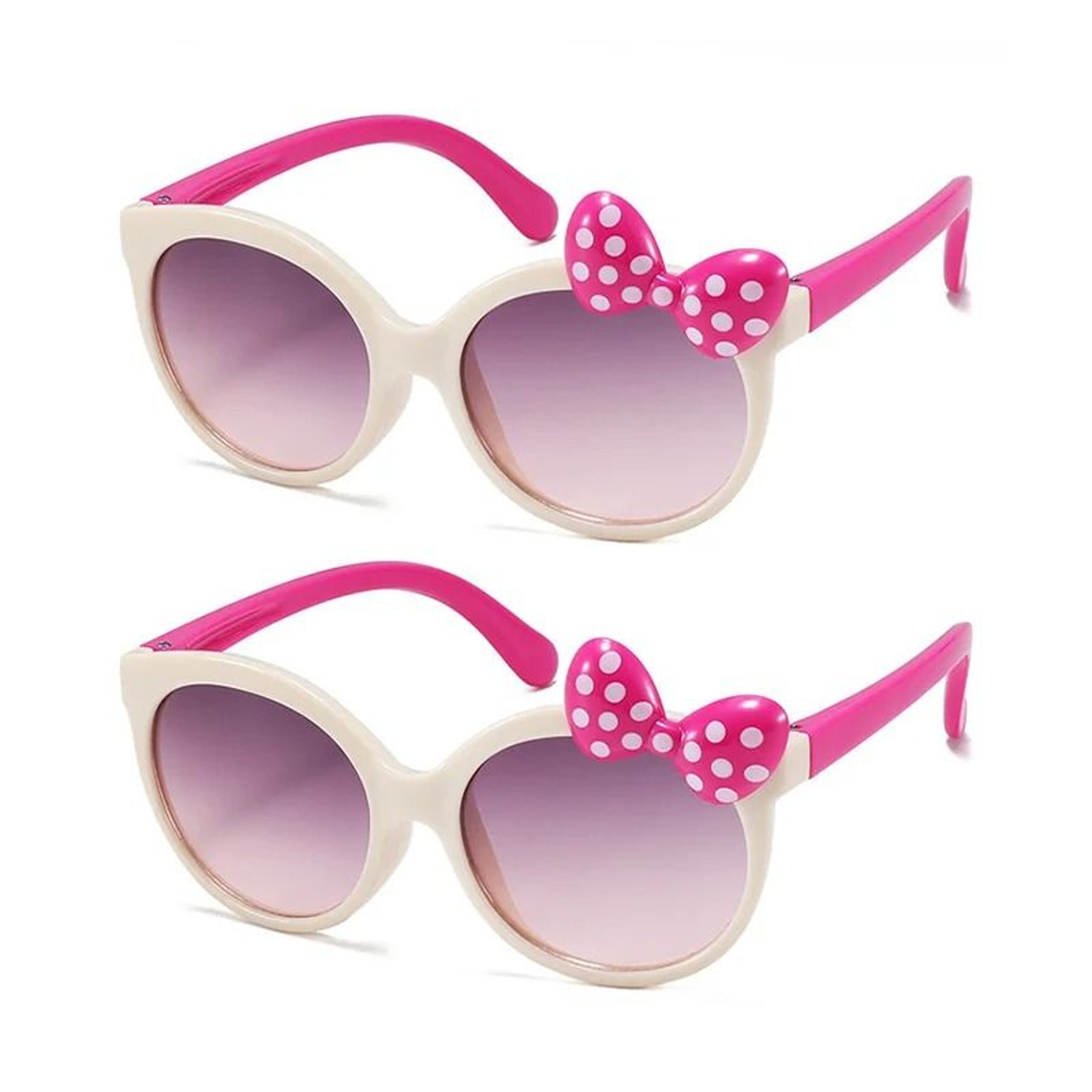 Kids Bow Decor Big Frame Sunglasses Outdoor Party Vacation Travel Glasses 8