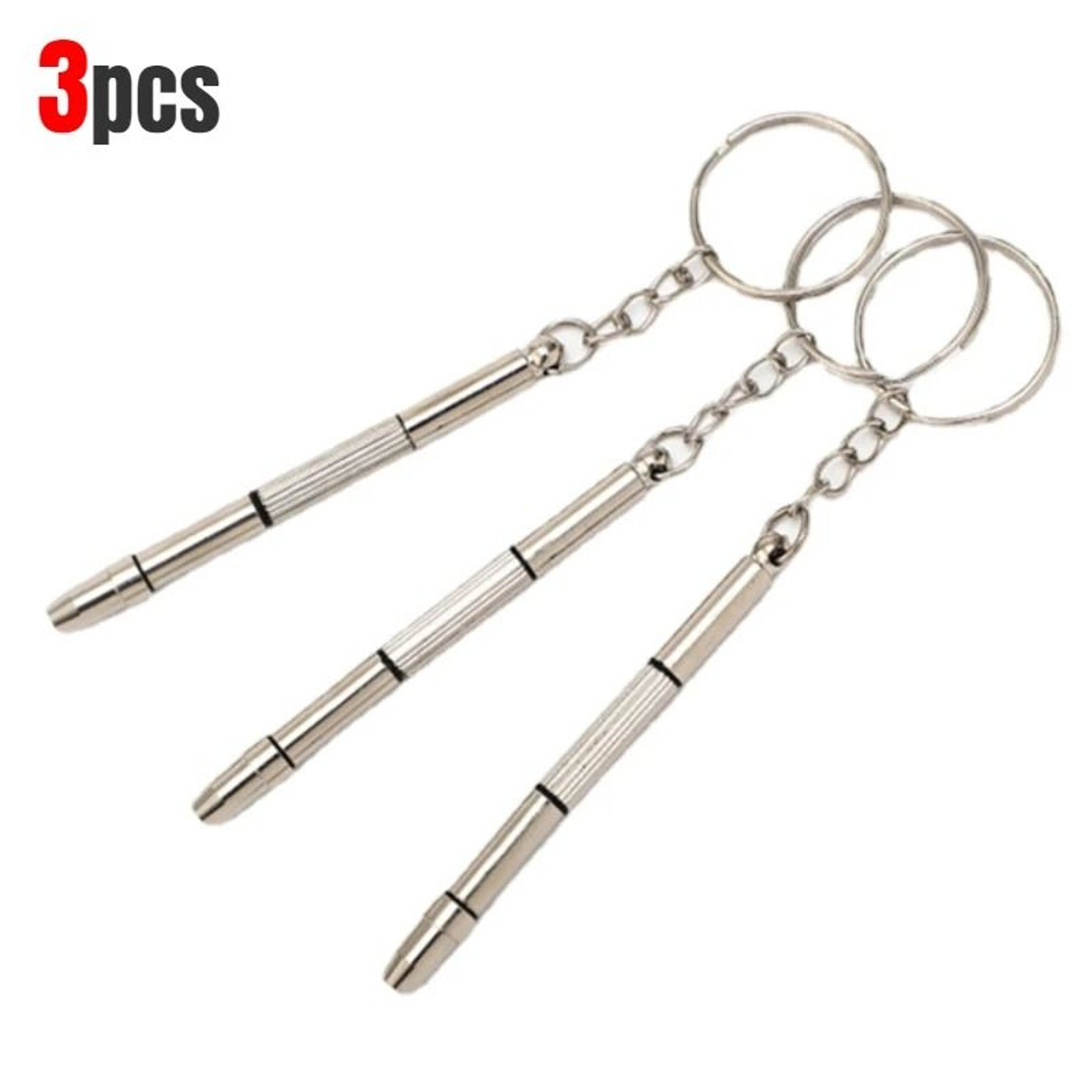 Steel Glasses Screwdriver Keychain Portable Precision Eyeglass And Watch Repair Tool 6