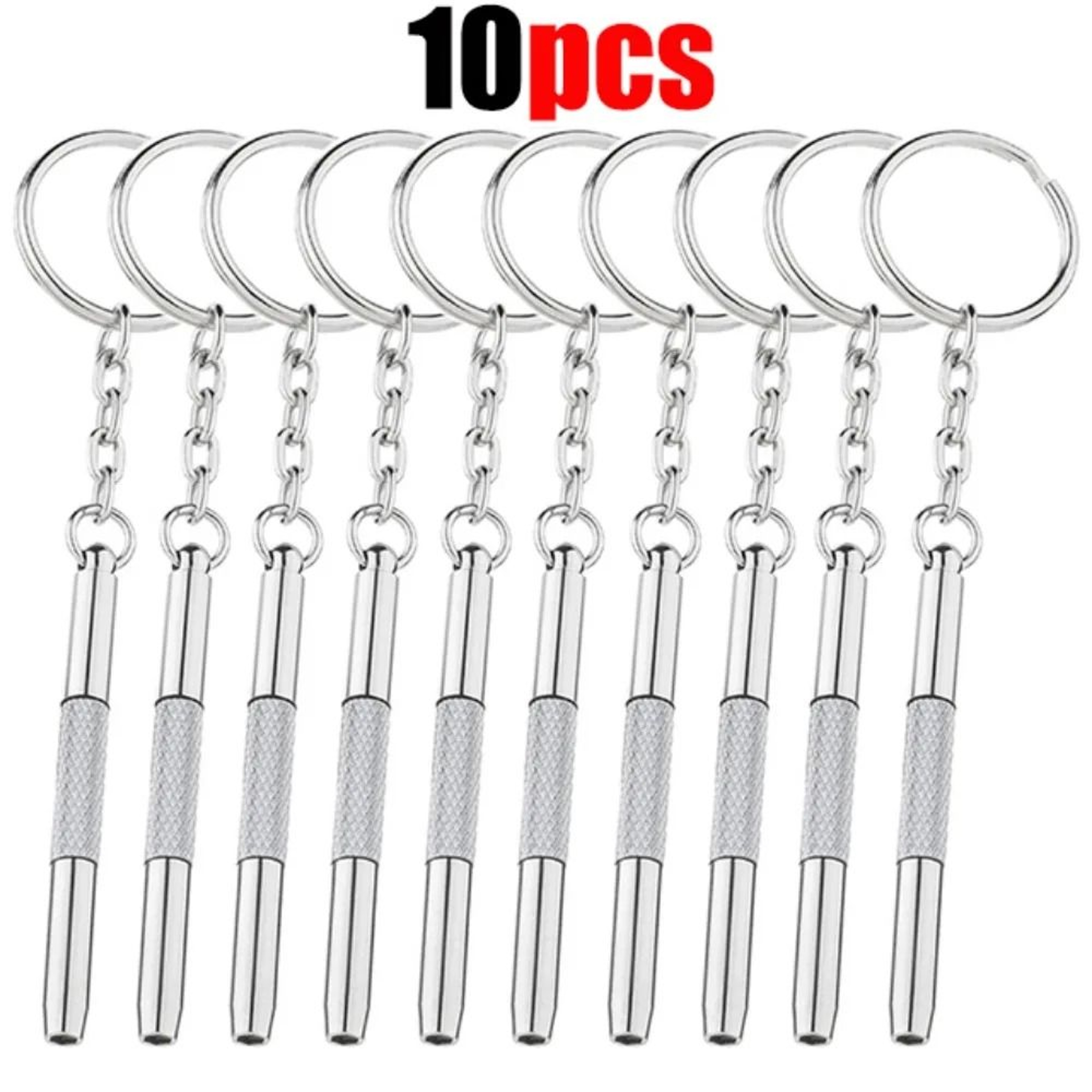 Steel Glasses Screwdriver Keychain Portable Precision Eyeglass And Watch Repair Tool 9