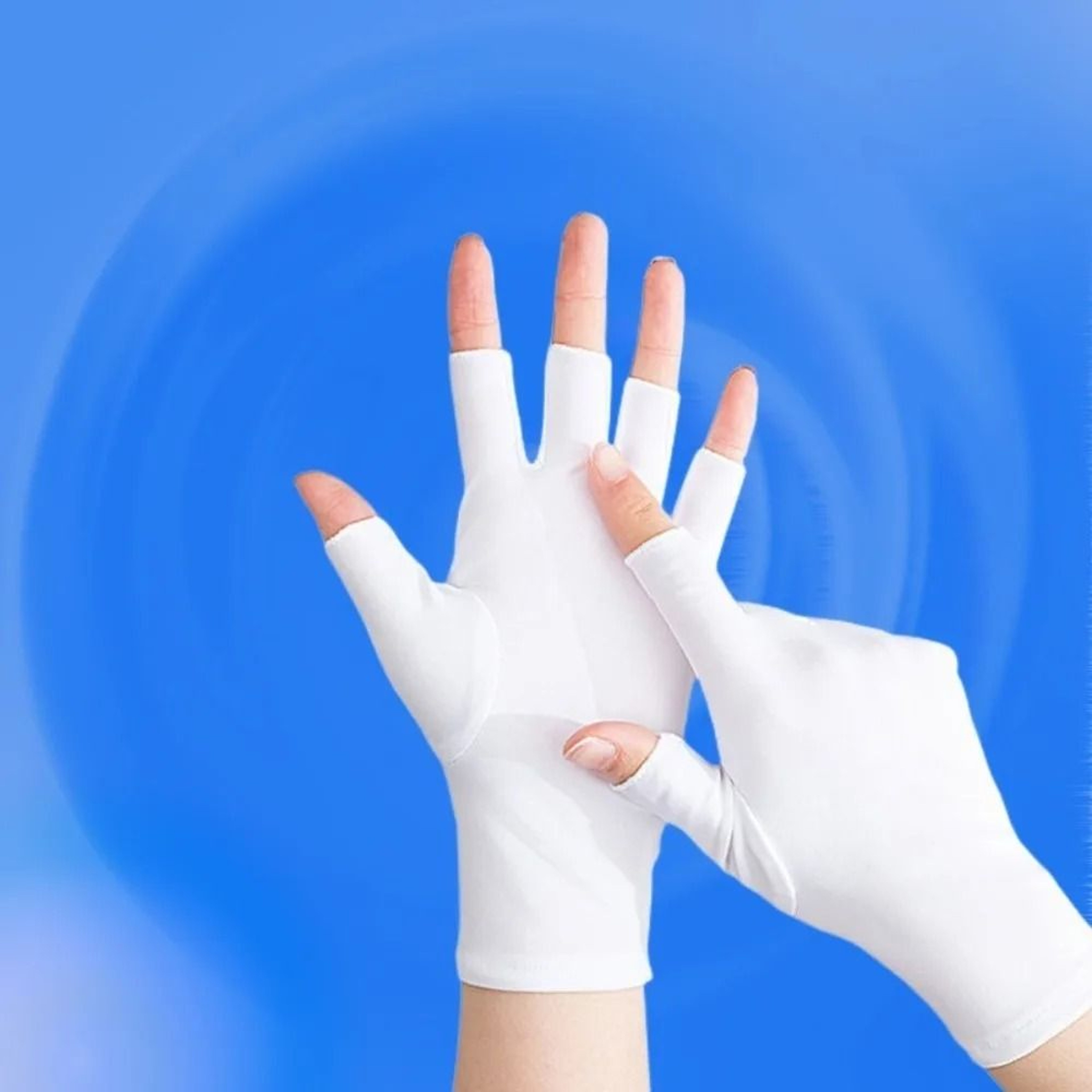 UV Protection Nail Art Gloves Open Finger Manicure Safety Gloves 15