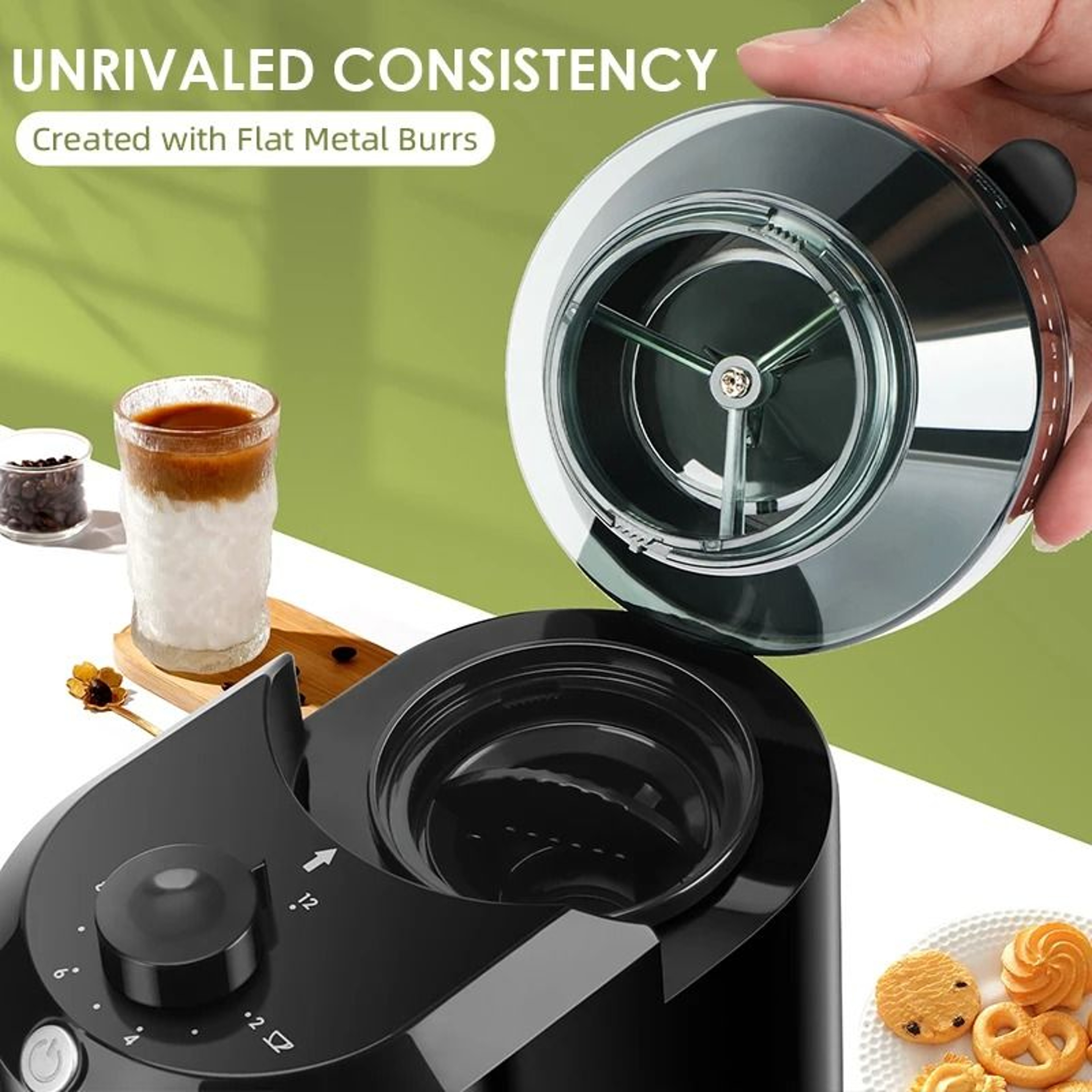Wancle Electric Burr Coffee Grinder With Adjustable Conical Burr Mill And 28 Grind Settings 2
