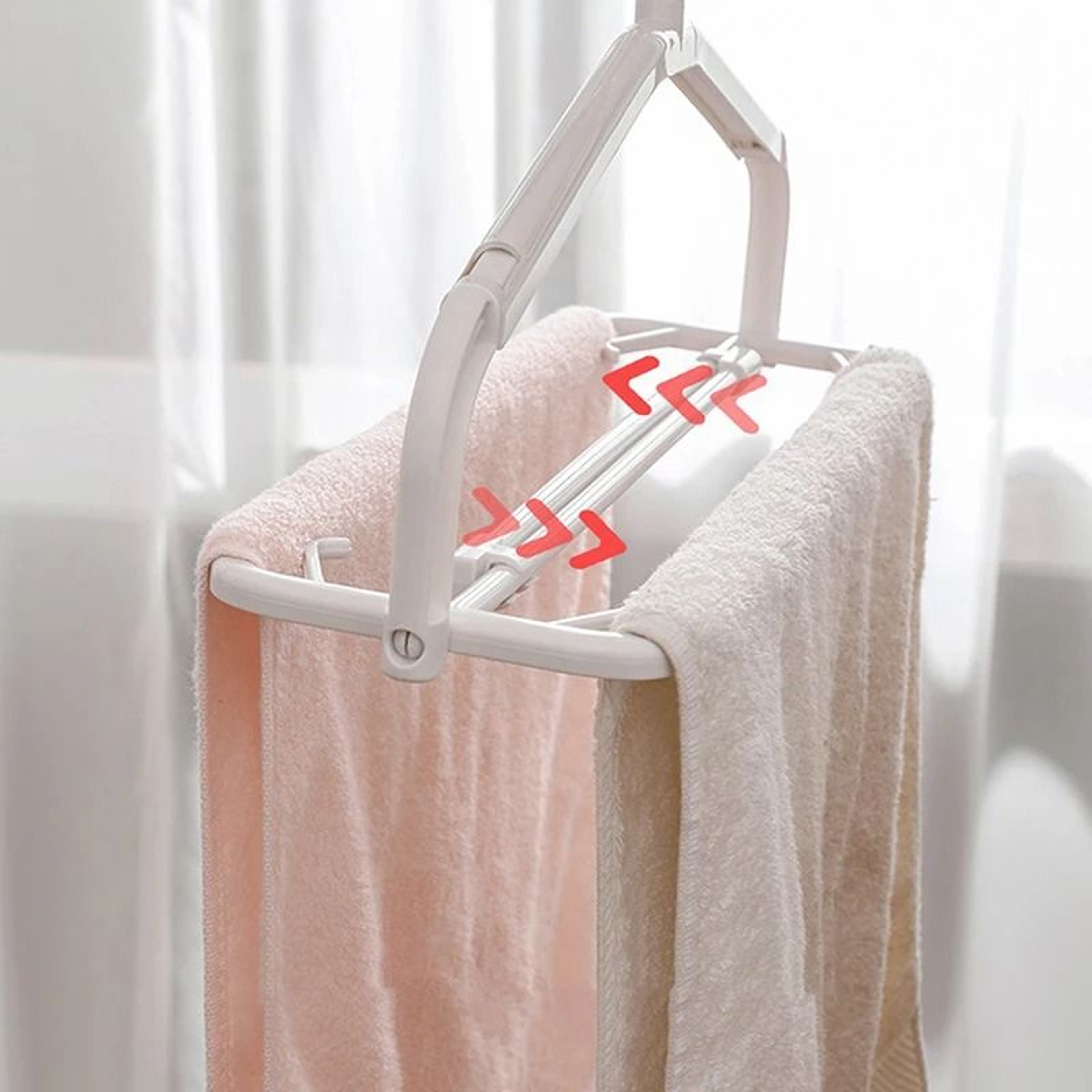 Plastic Clothes Hanger Space Saving Scalable T Shirt Dress Coat Towel Hanger 3
