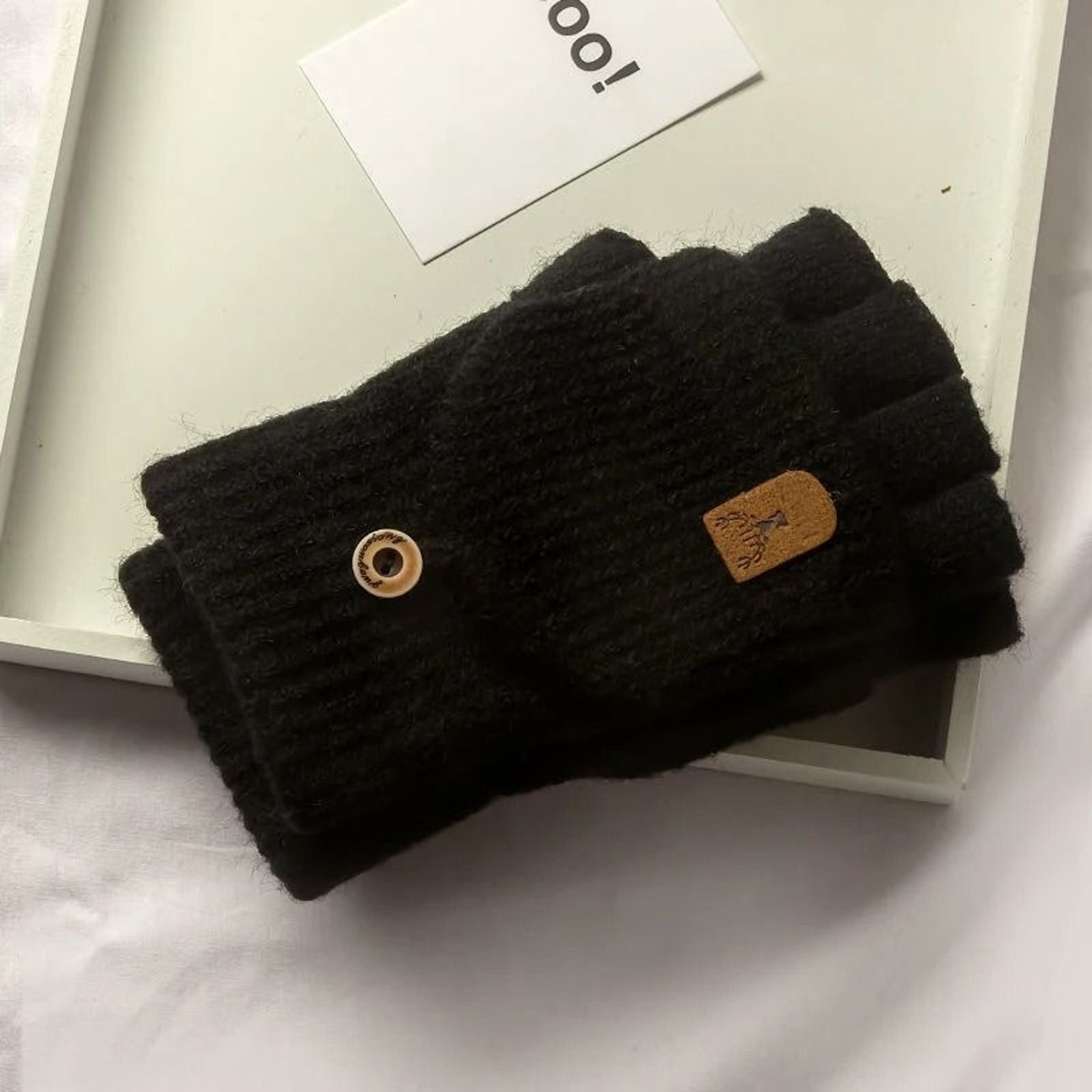 Knitted Fingerless Winter Gloves Warm Touch Screen Half Finger Gloves For Men And Women 7