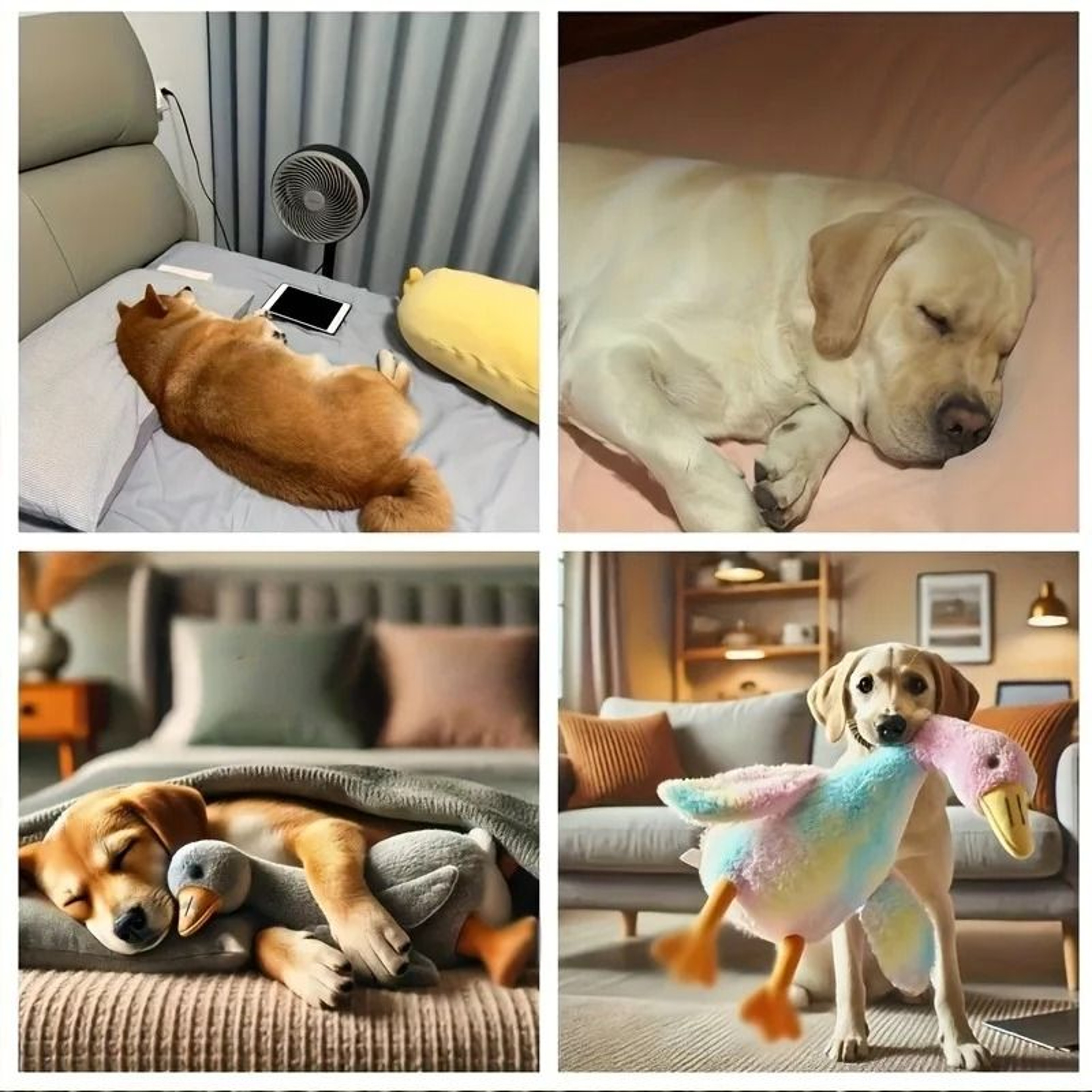 Soft Colorful Duck Plush Toy Pet Companion Anxiety Relief Buddy 3