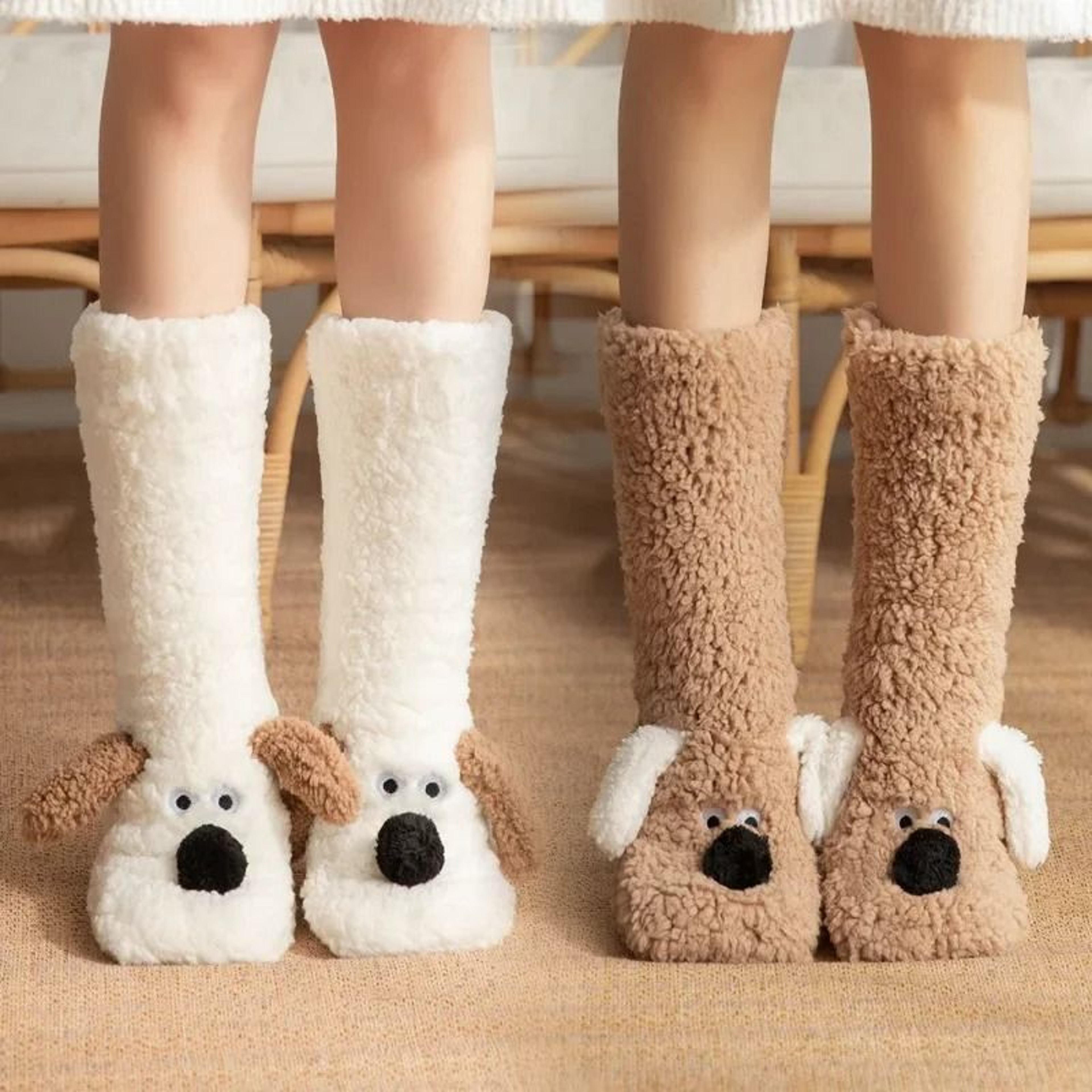 Kawaii Winter Sleeping Socks Soft Cozy Home Socks For Adults 0