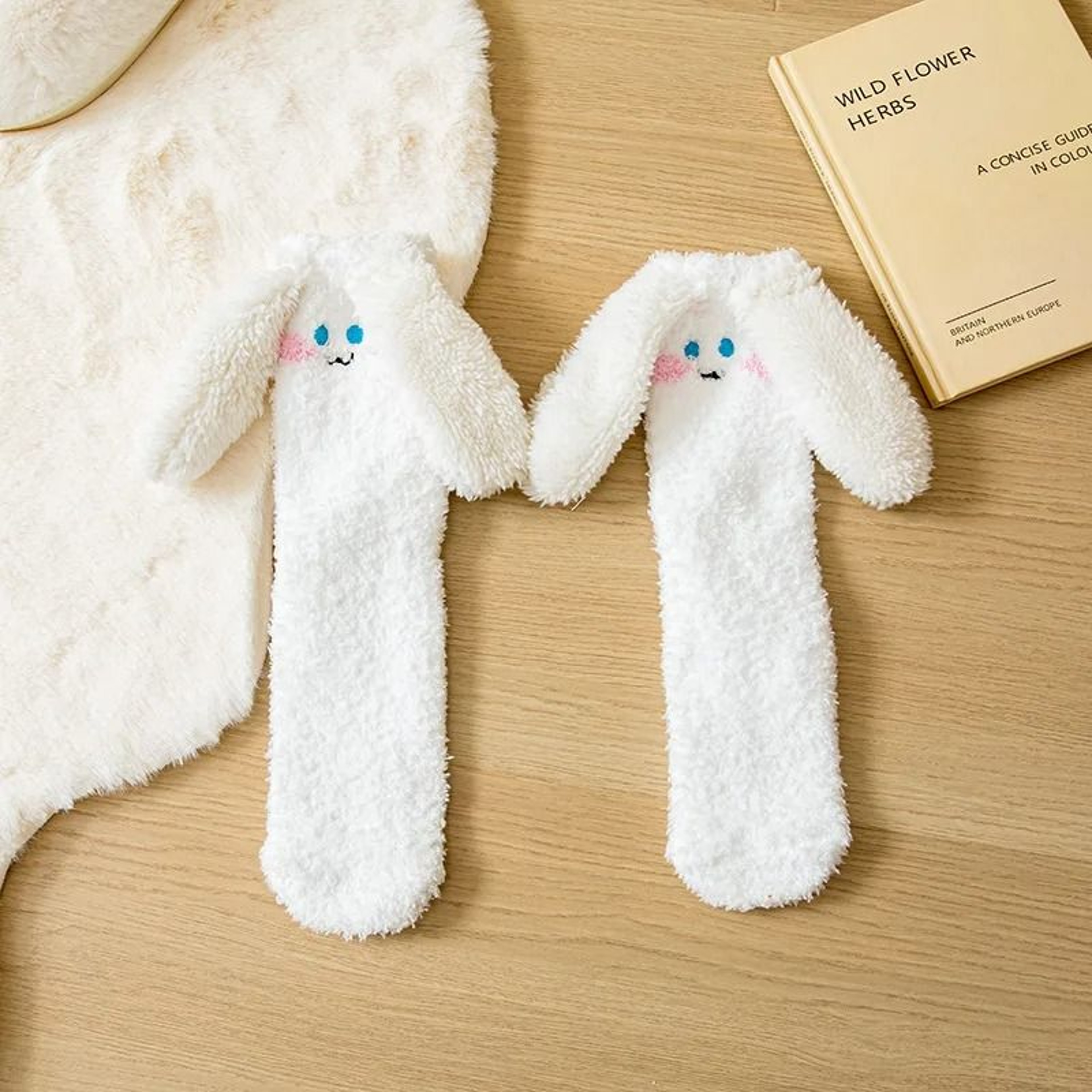 Kawaii Winter Sleeping Socks Soft Cozy Home Socks For Adults 5