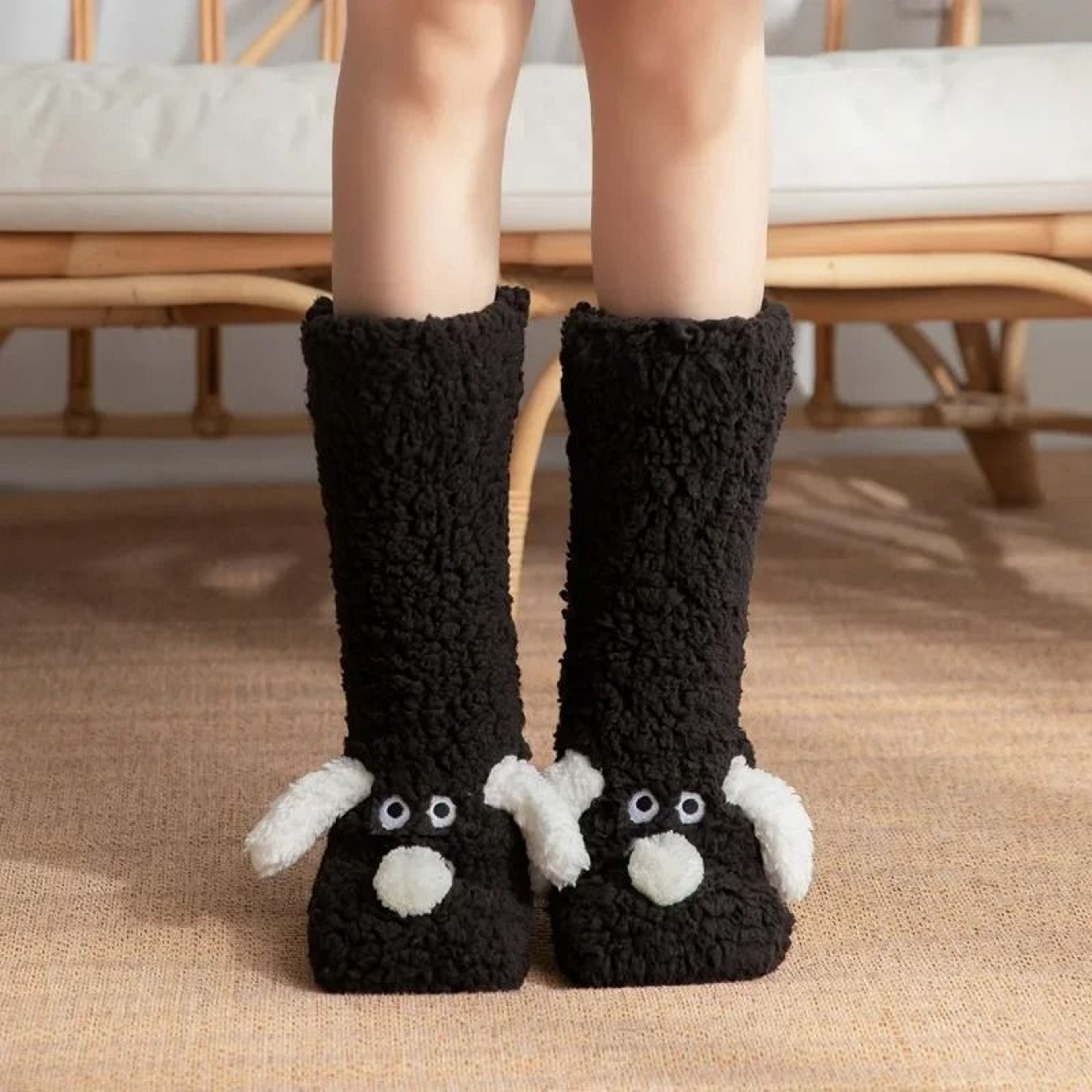 Kawaii Winter Sleeping Socks Soft Cozy Home Socks For Adults 8