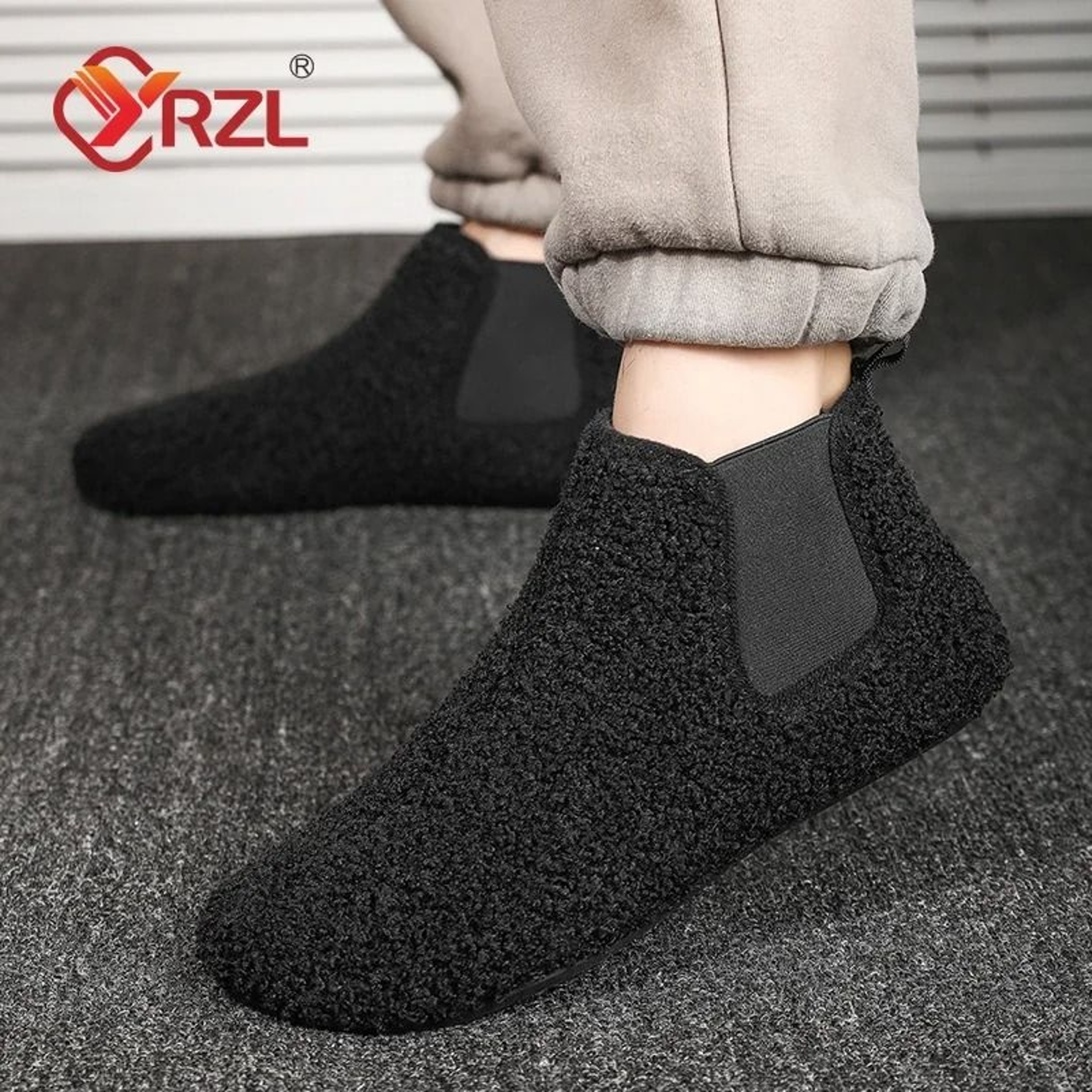 Winter Warm Cotton Shoes Soft Indoor Home Slippers For Men 5