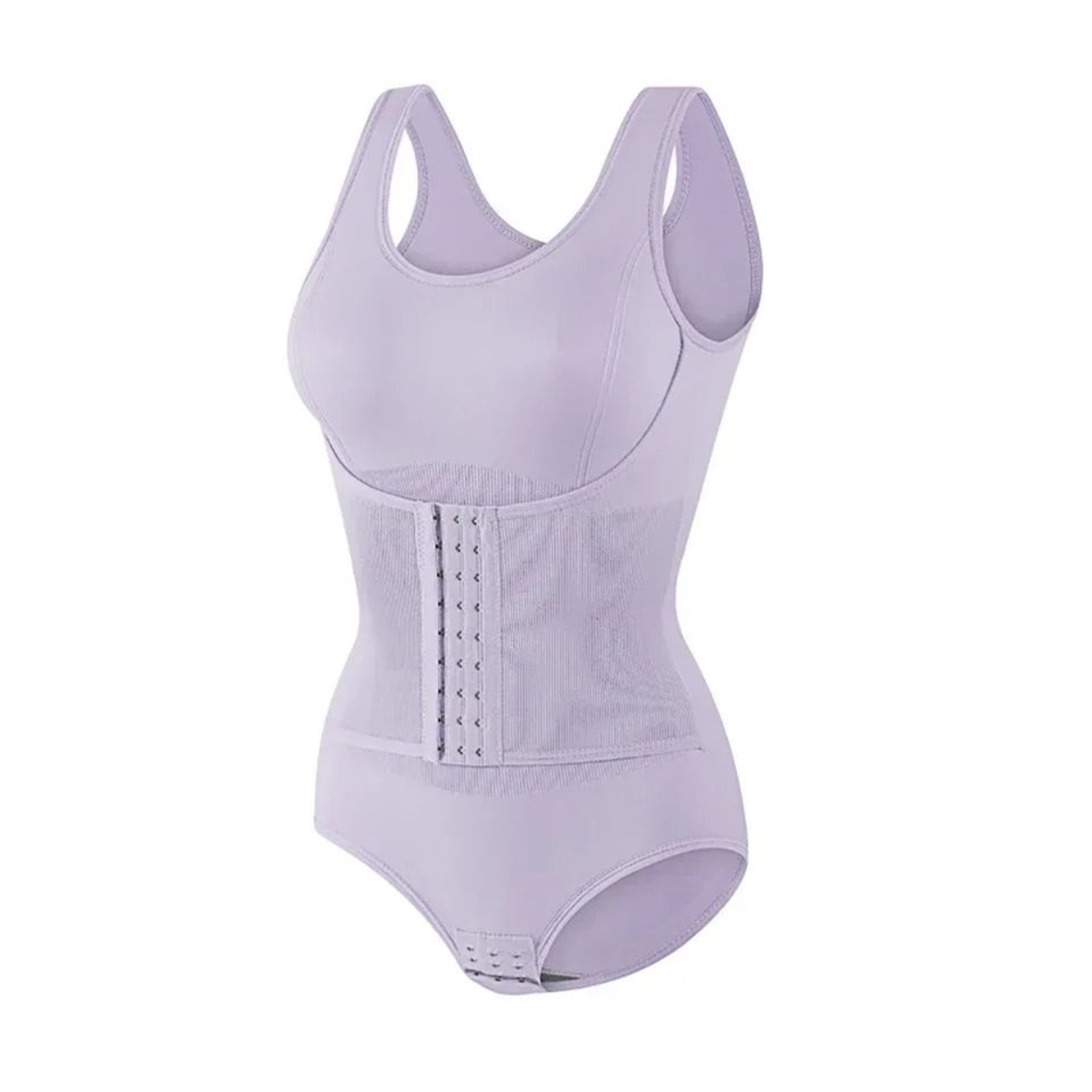 Bodysuit Shapewear With Zipper Belt Tummy Control Waist Trainer 10
