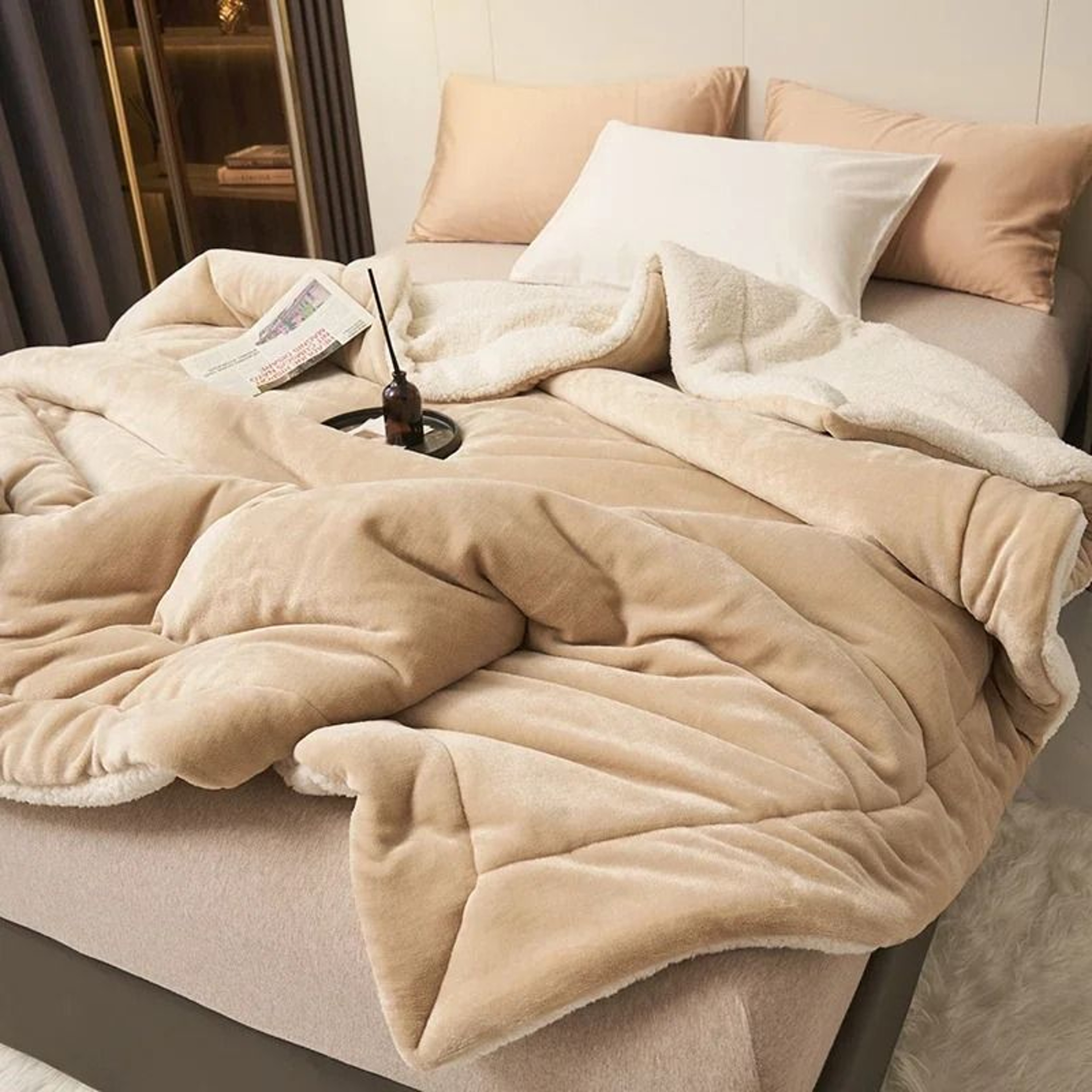 Super Soft Imitation Lambswool Blanket Autumn Winter Double Queen Blanket 6