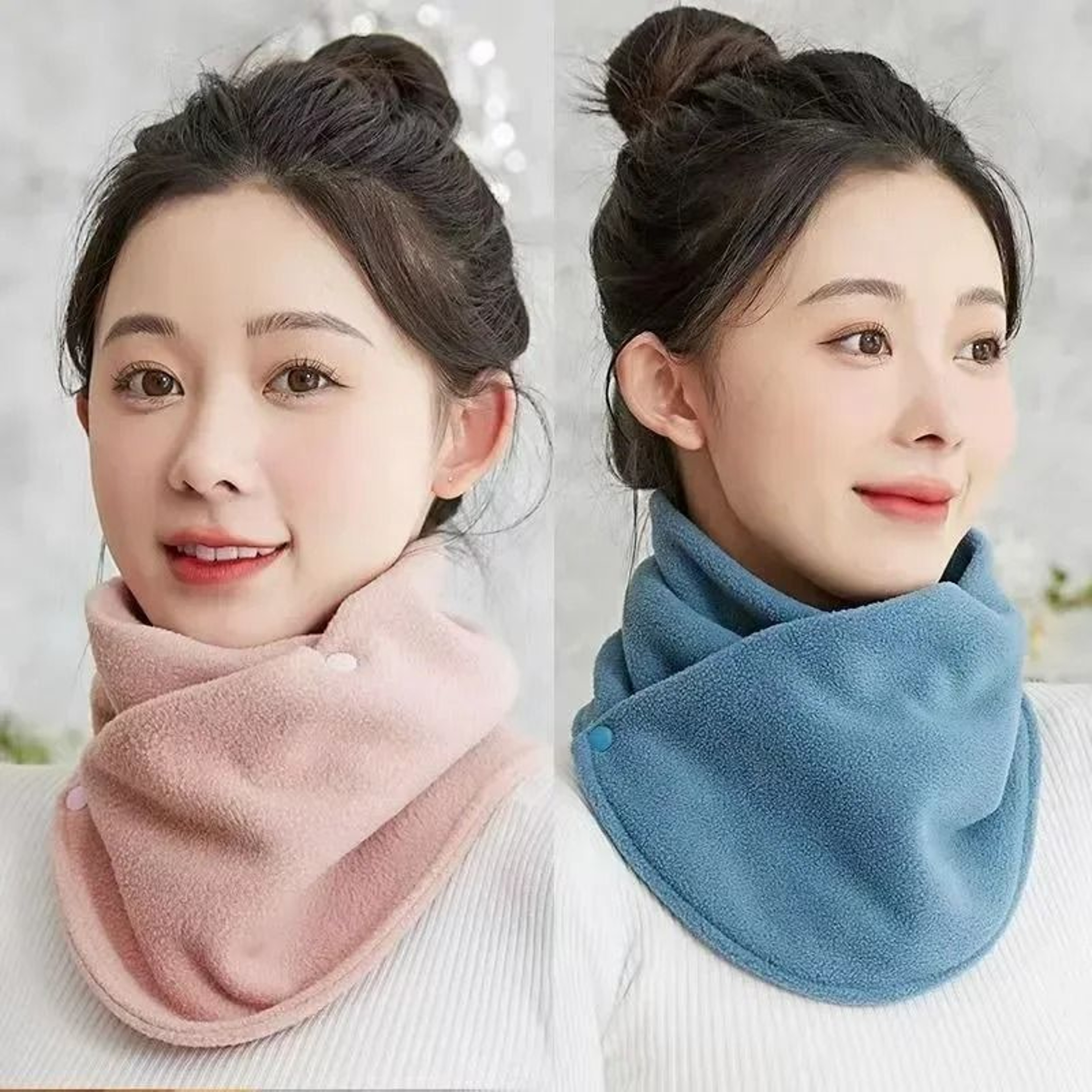 Lamb Fleece Winter Scarf Warm Plush Snood Neck Wrap 1