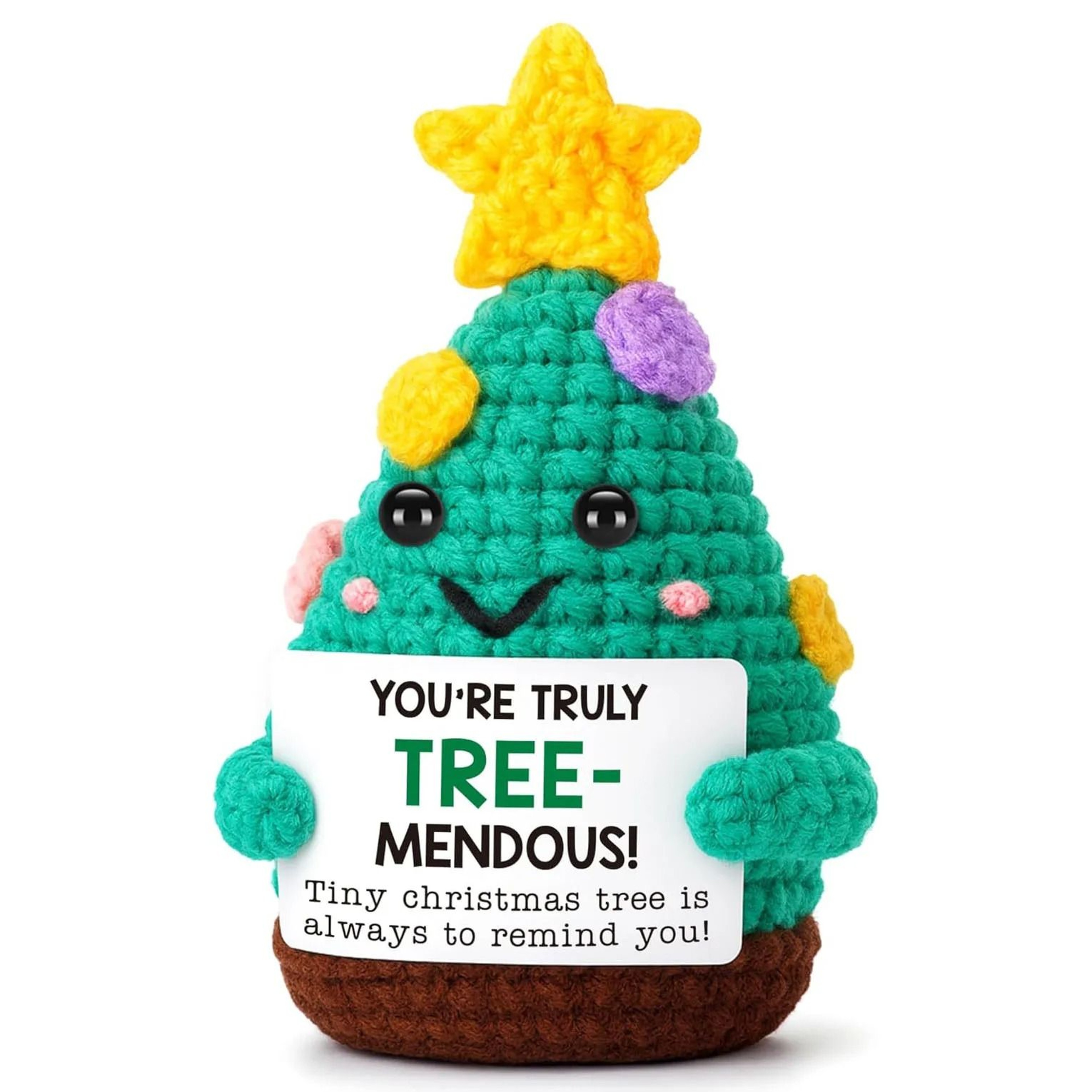 Mini Handmade Christmas Tree Crochet Decor Cheer Up Holiday Gift 0