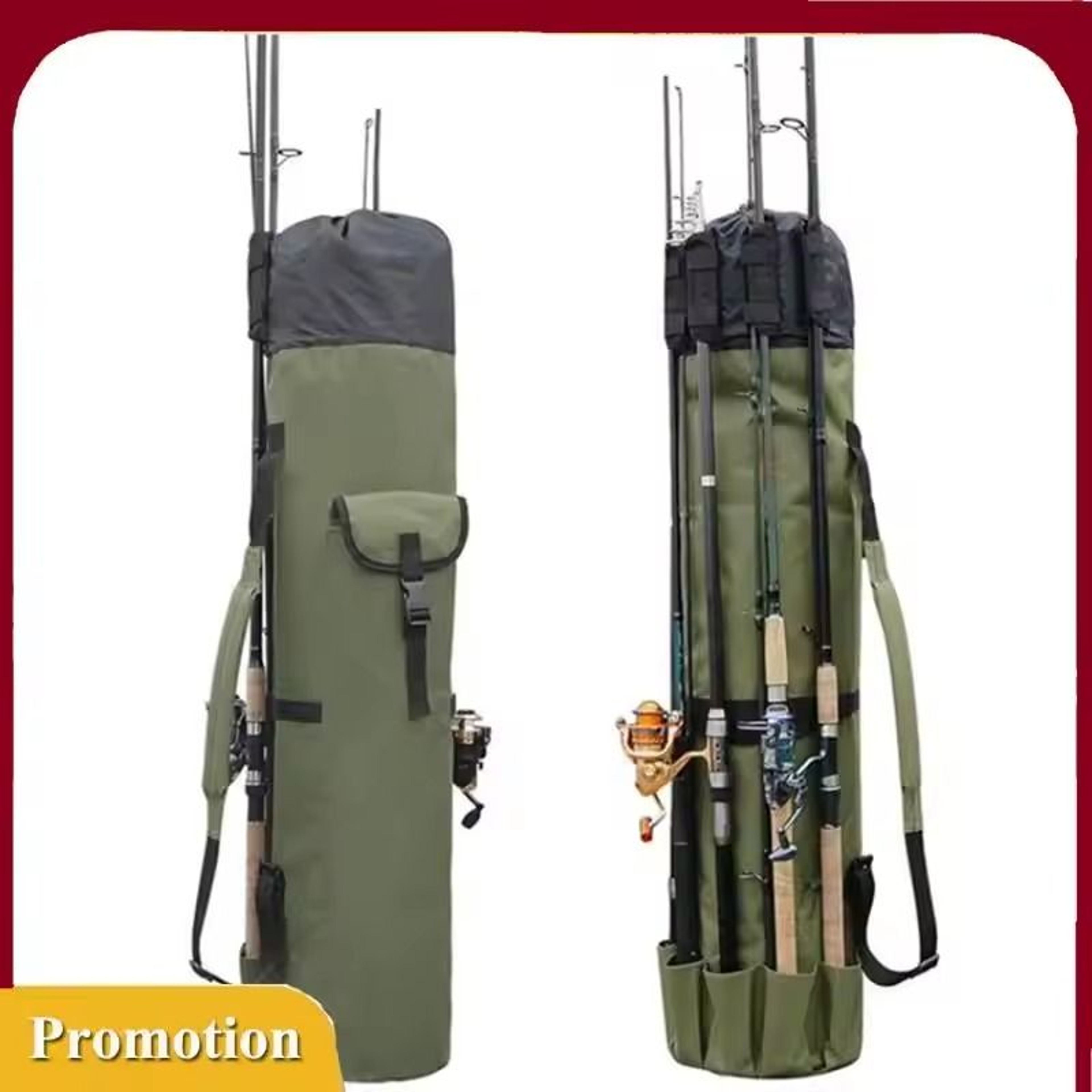 Multifunctional Fishing Rod Gear Storage Bag Oxford Cloth Carry Case 6