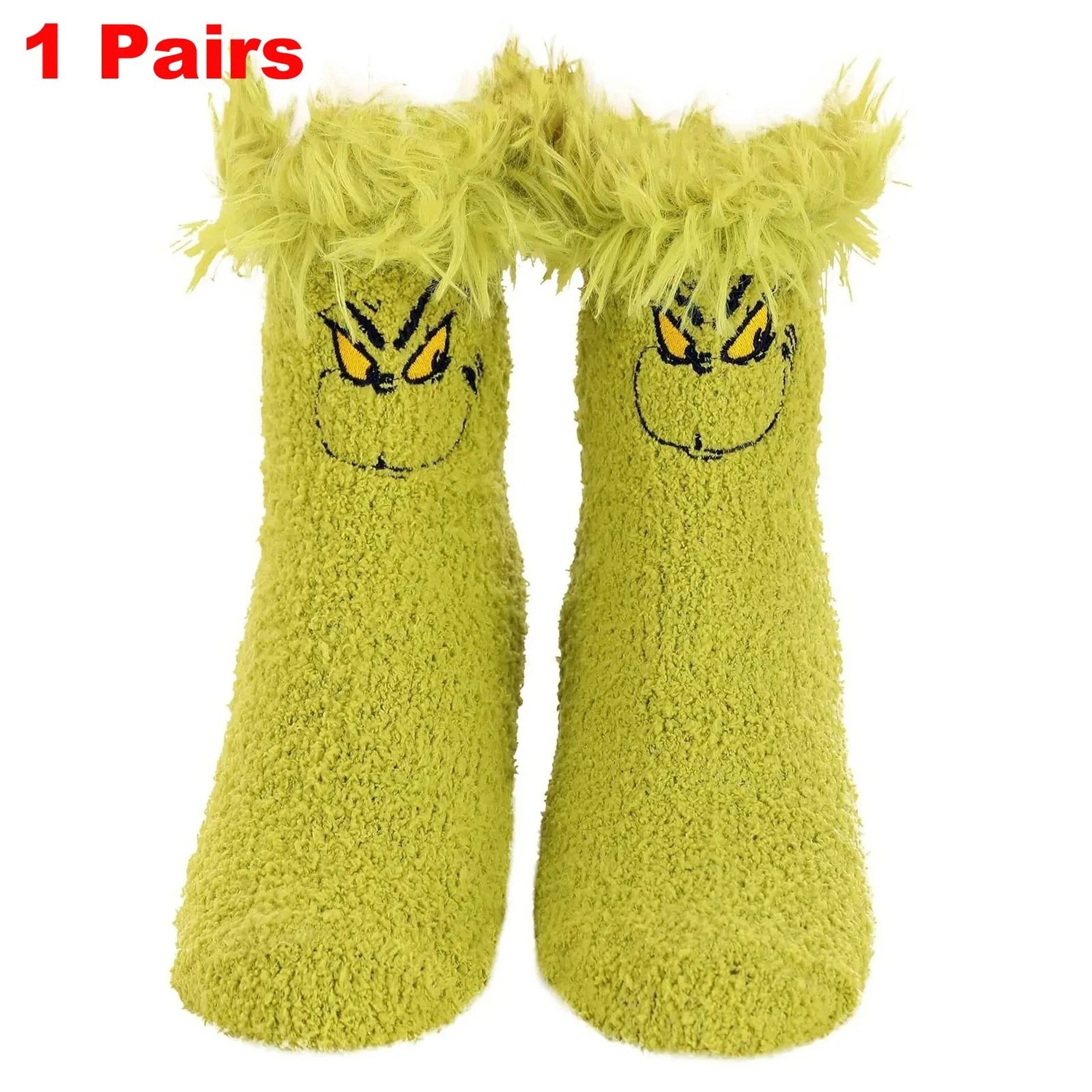 Green Christmas Stocking Knitted Holiday Decoration Hanging Ornament For Home And Tree 5