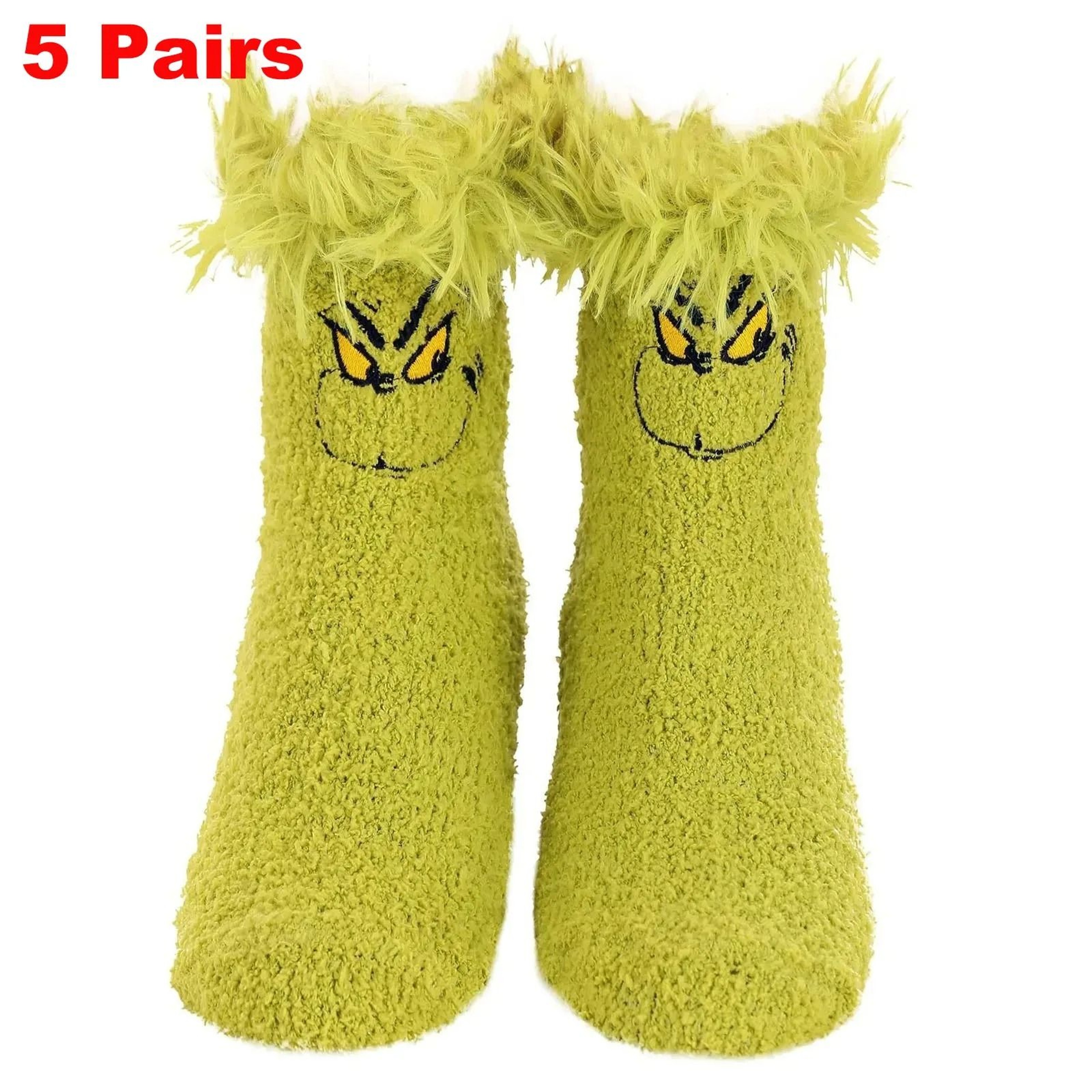Green Christmas Stocking Knitted Holiday Decoration Hanging Ornament For Home And Tree 7