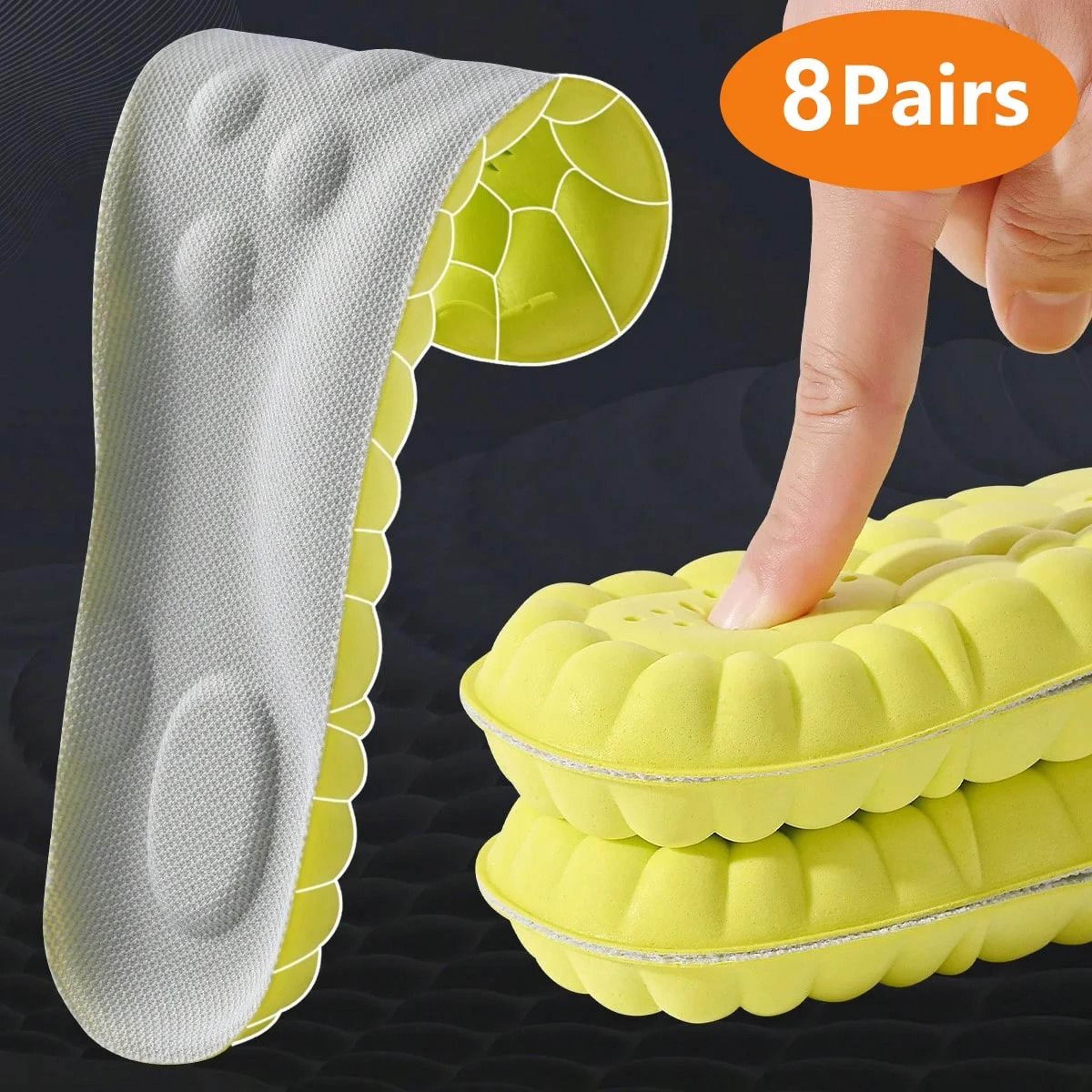 Latex Sport Insoles Soft High Elasticity Shock Absorbing Arch Support Shoe Pads 16