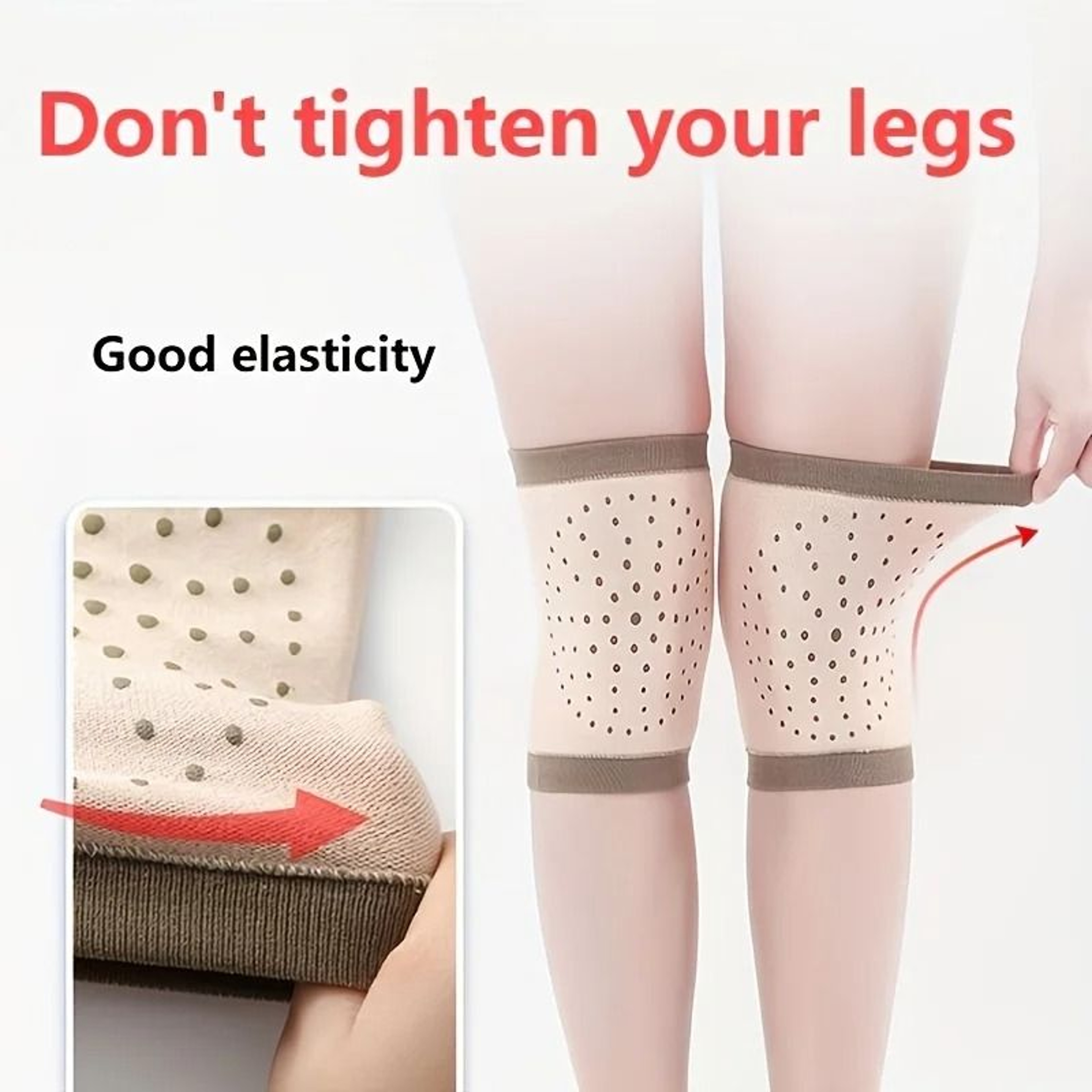 Soft Stretchable Wormwood Knee Pads For Winter Warmth 2