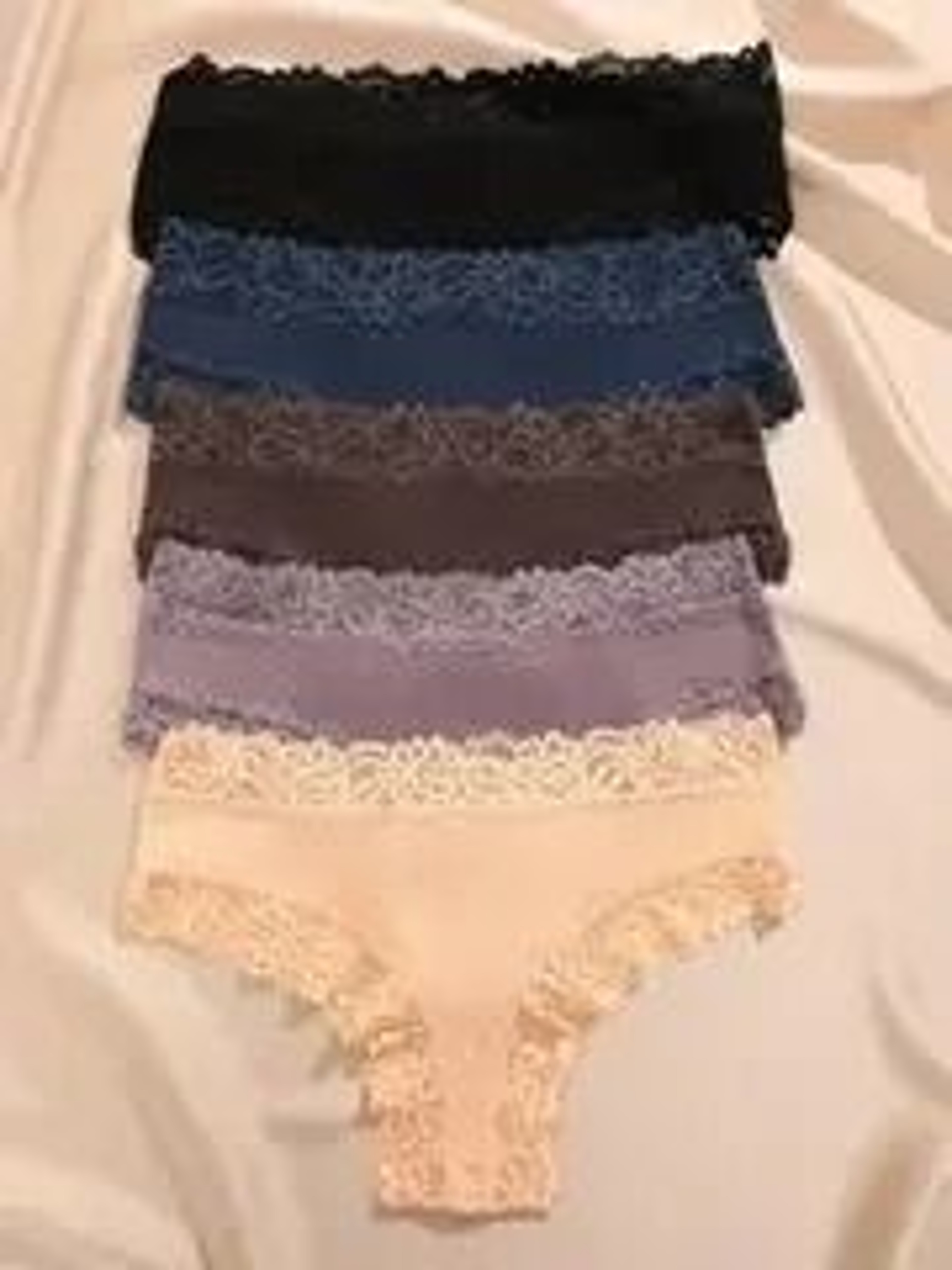 Cotton Floral Lace Patchwork Panties Set For Women 14