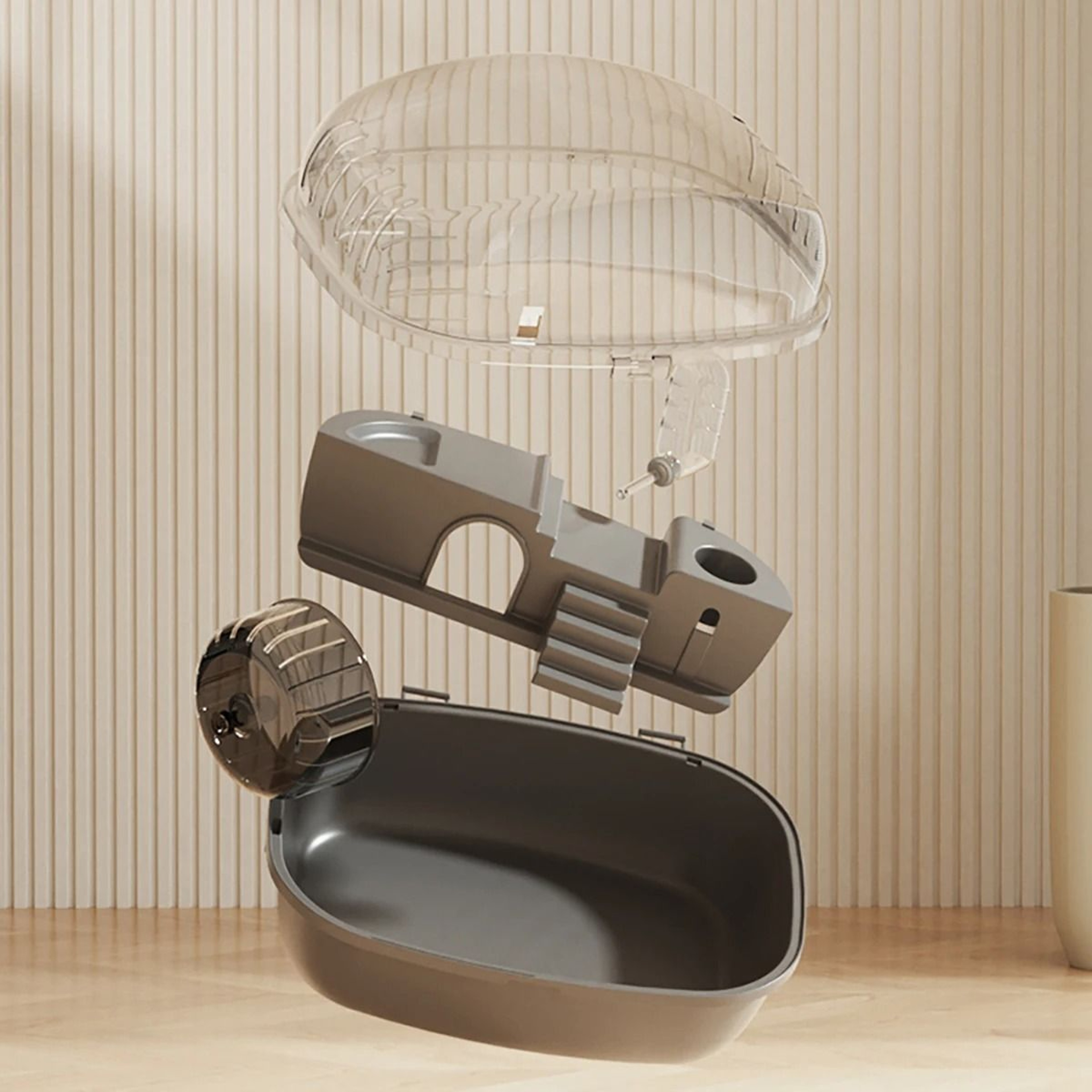Hamster Castle Cage With Running Roller For Small Pets 2