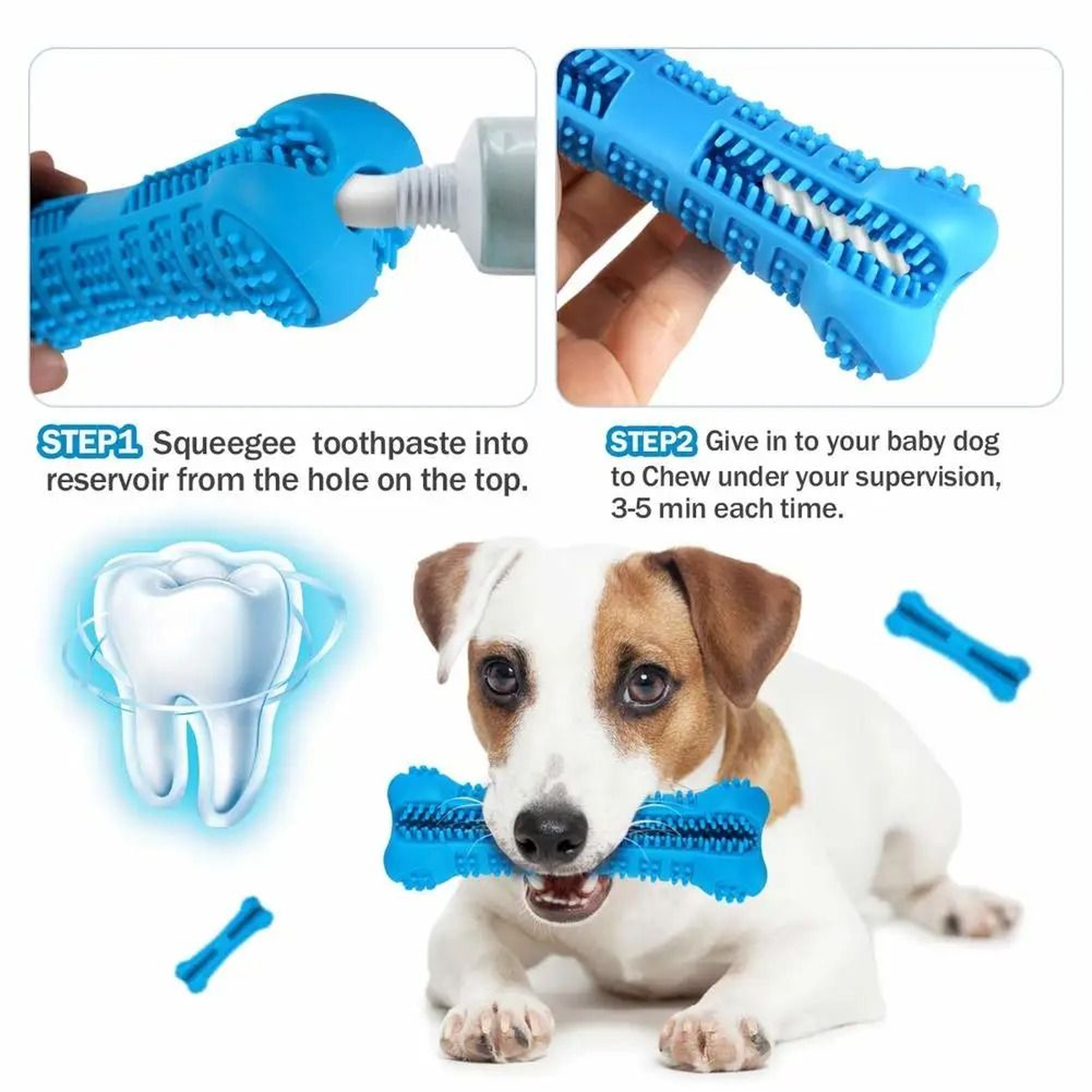 Soft Rubber Dog Toothbrush Chew Stick For Small And Medium Dogs 4