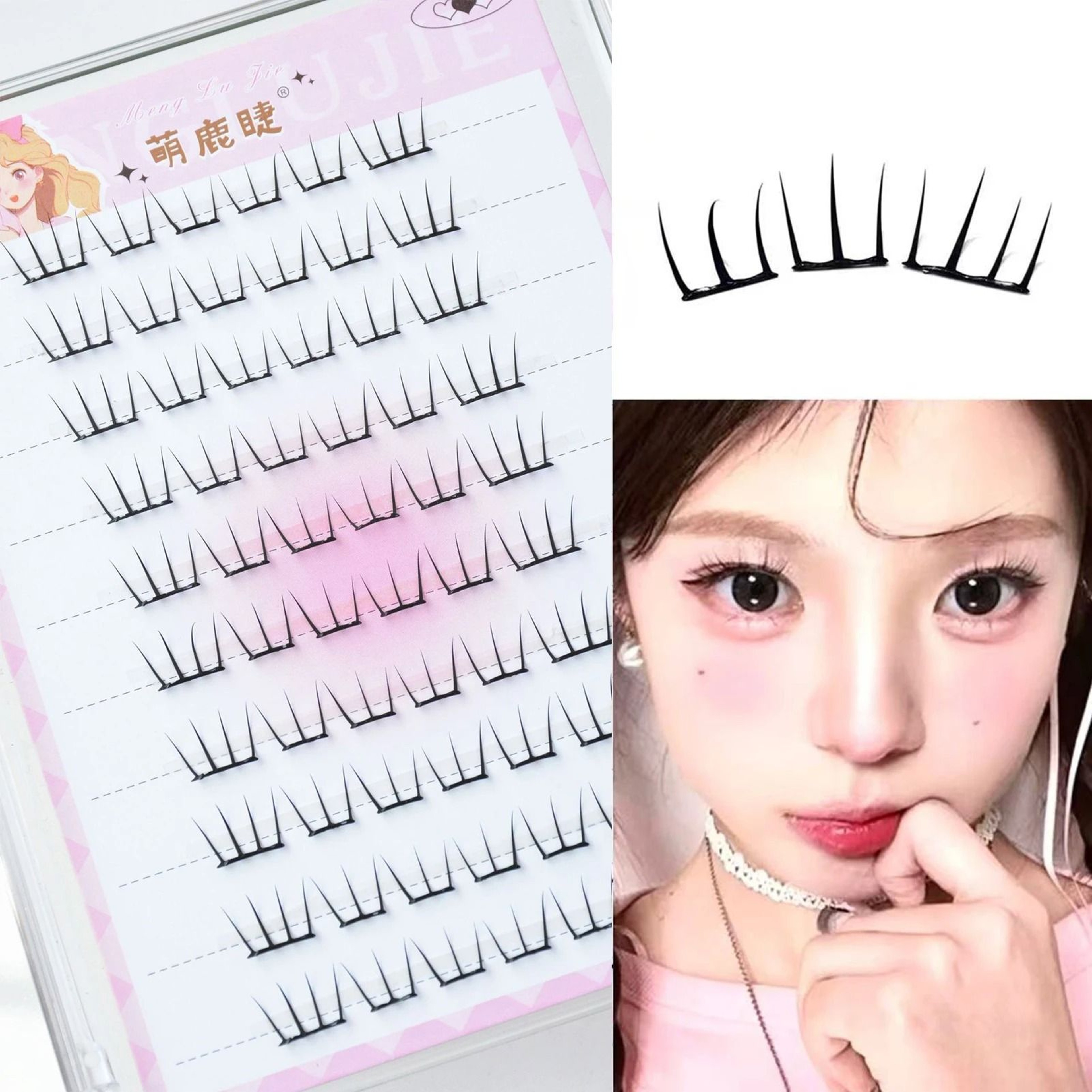 Self Adhesive Individual Eyelashes Fluffy Cluster Manga Style Lash Extensions 0