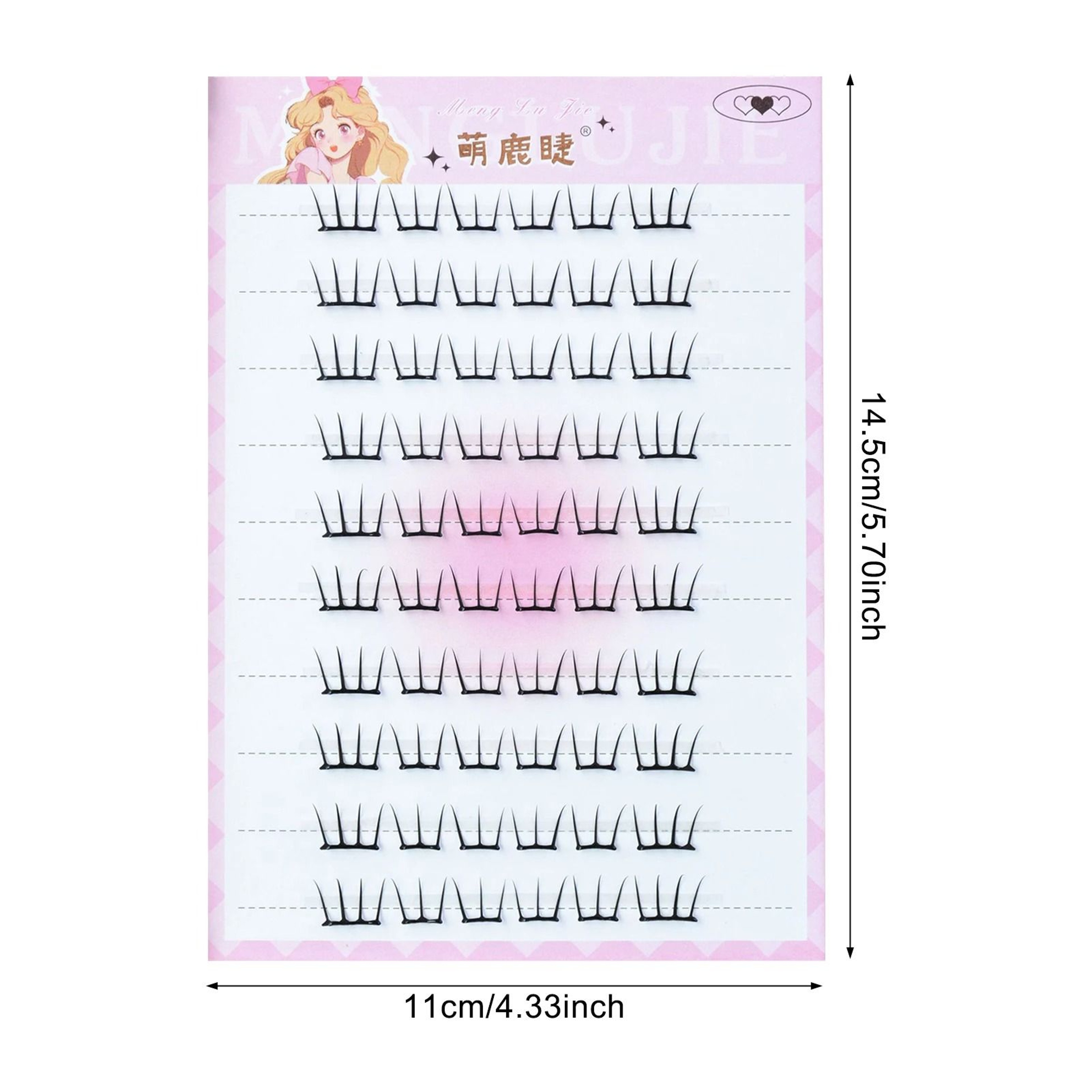 Self Adhesive Individual Eyelashes Fluffy Cluster Manga Style Lash Extensions 7