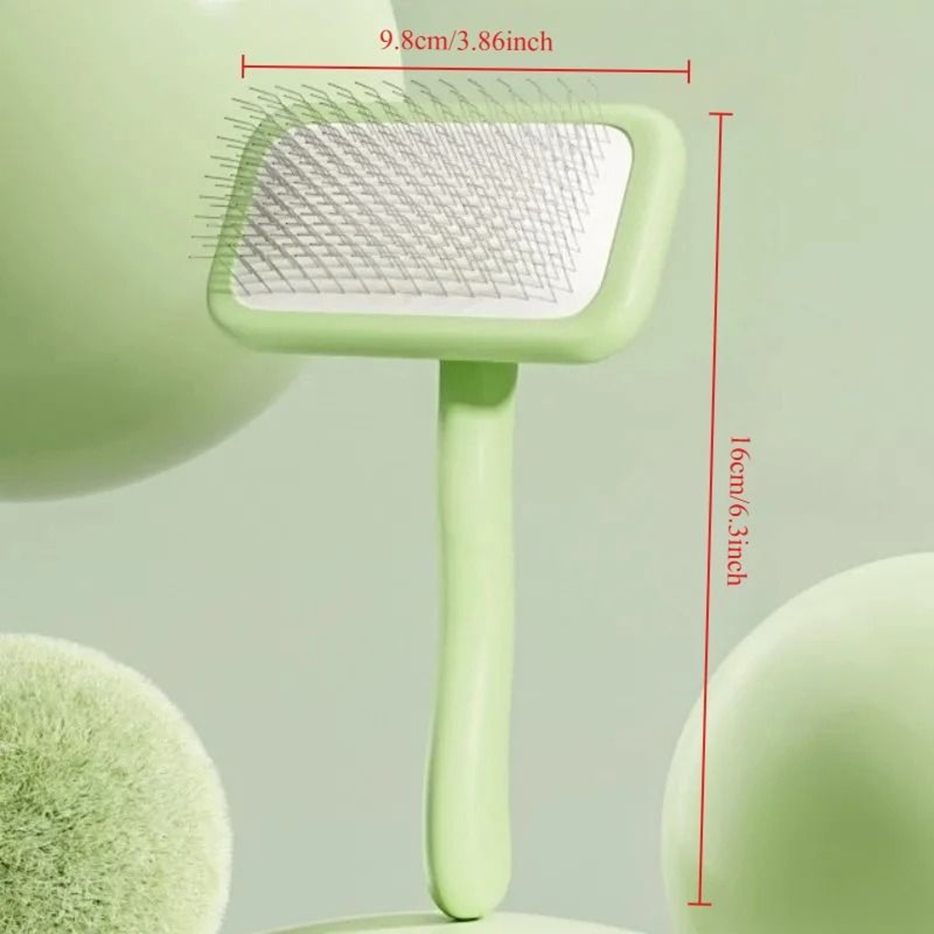 Dog And Cat Grooming Brush Stainless Steel Pet Hair Remover With Comfort Handle 6