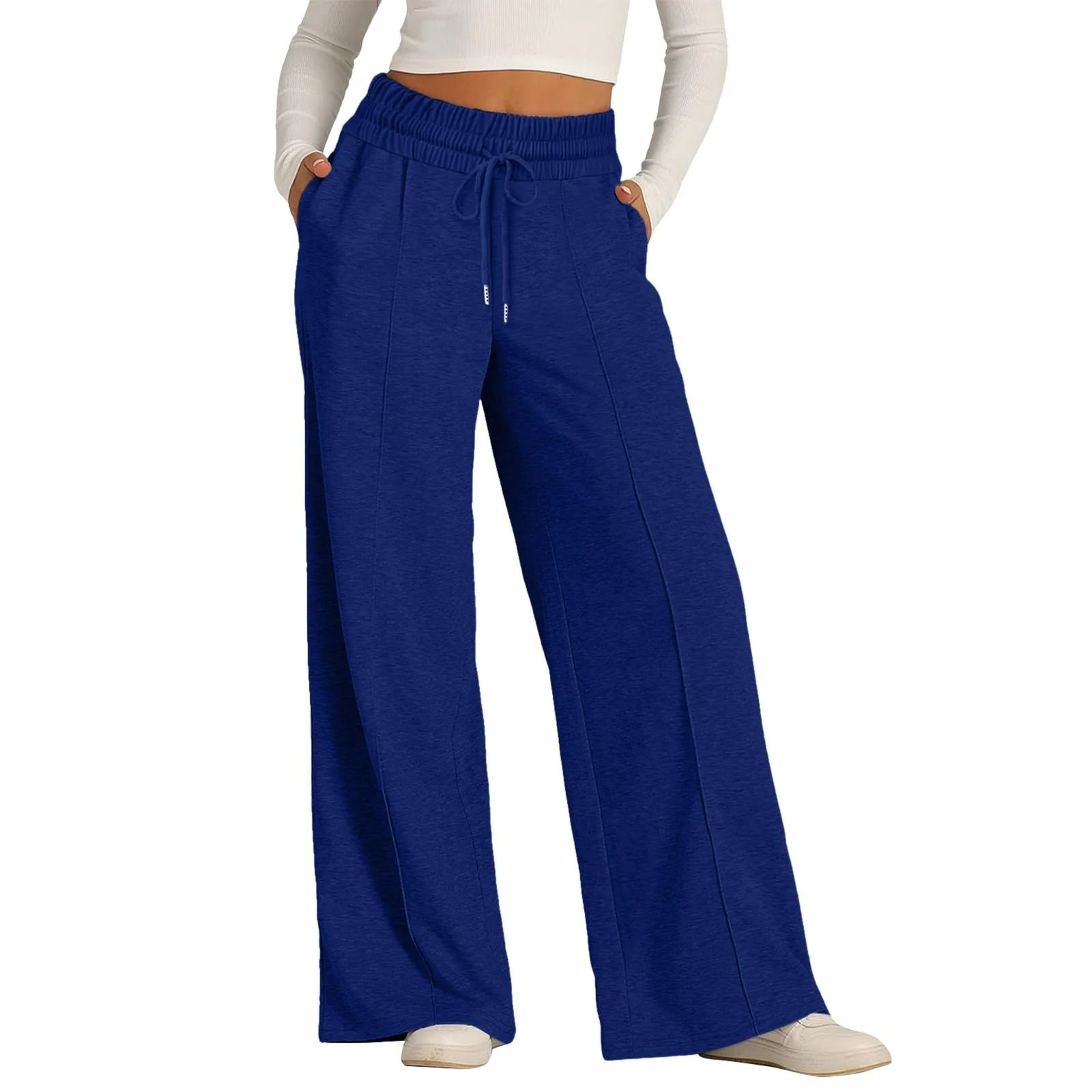 Womens Summer Tie Strap Wide Leg Jumpsuit Stretchy Casual Loose Pants 10