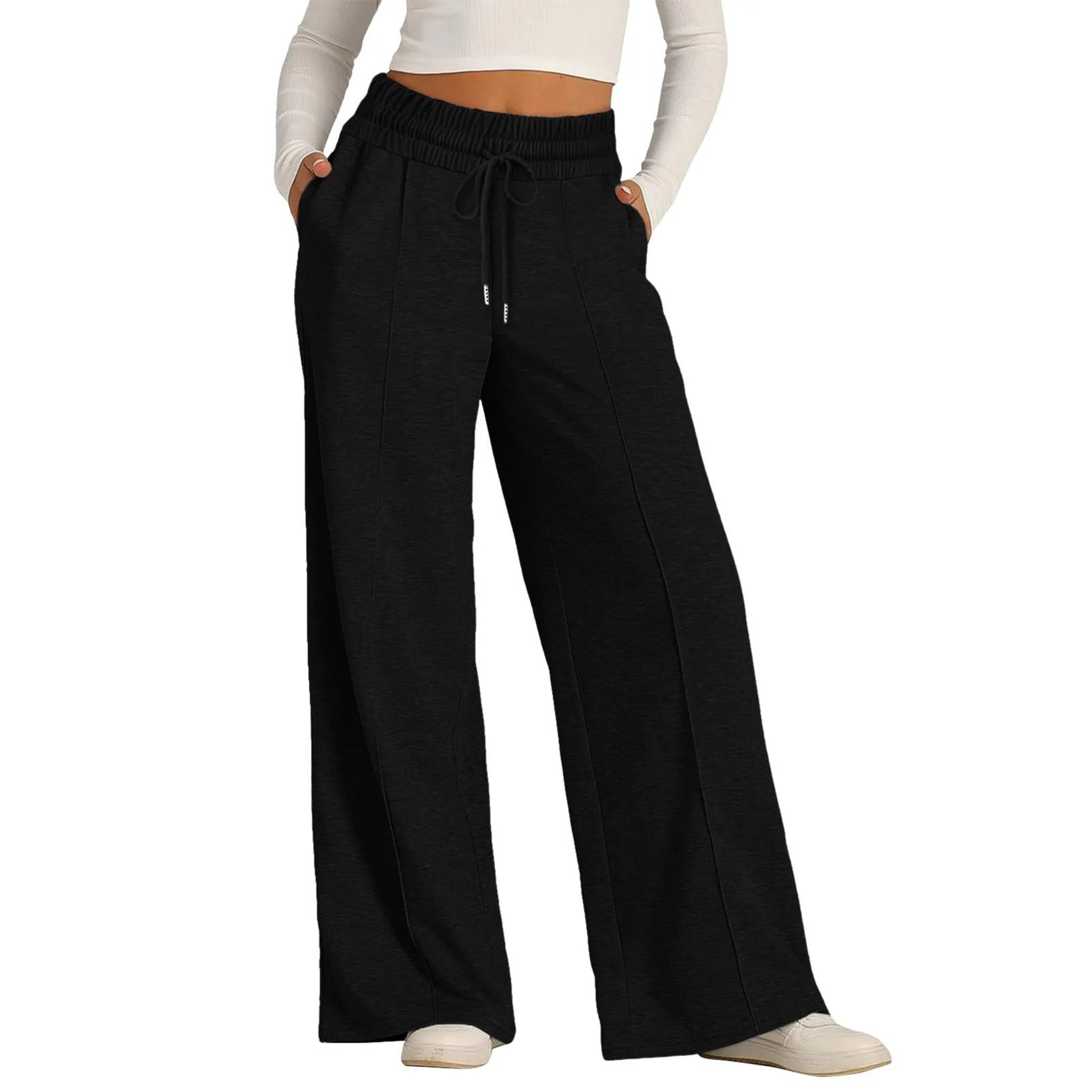 Womens Summer Tie Strap Wide Leg Jumpsuit Stretchy Casual Loose Pants 7