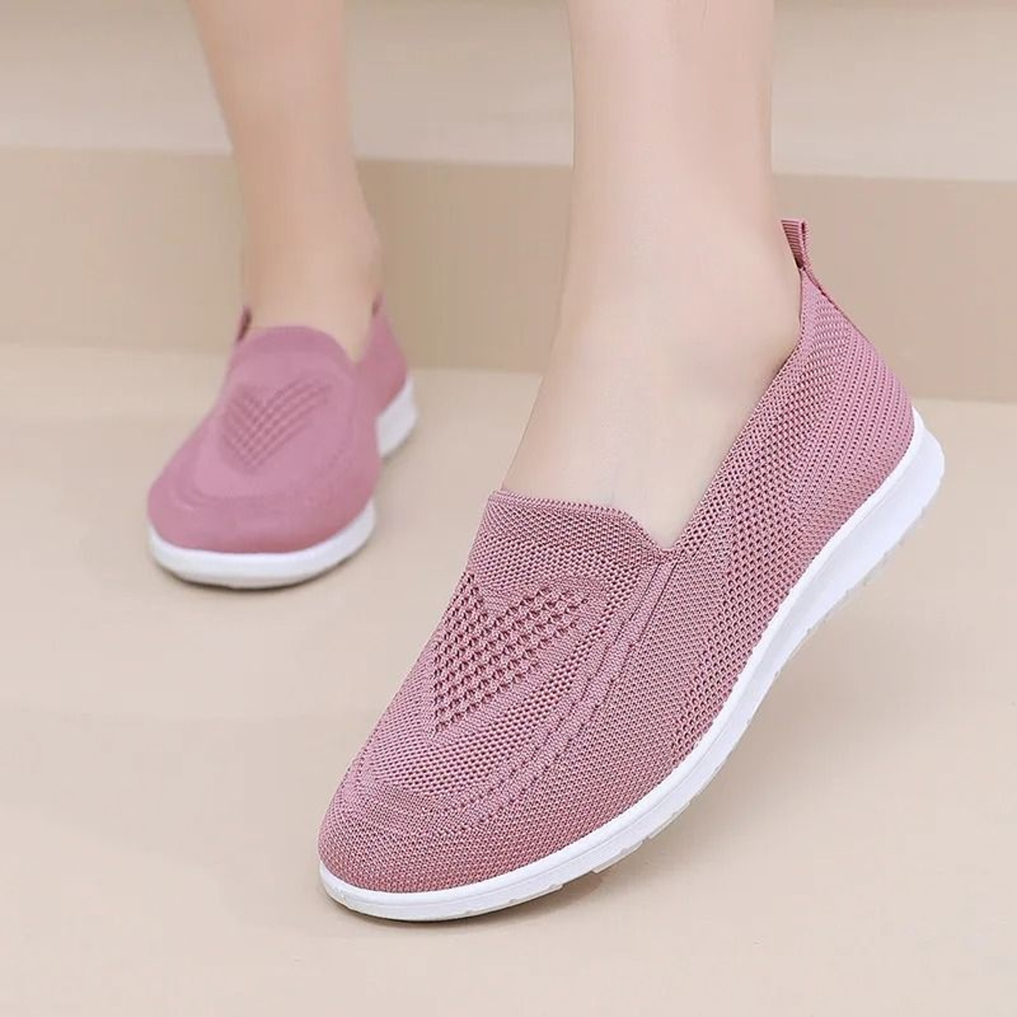Womens Lightweight Breathable Summer Sneakers Casual Flat Shoes 2