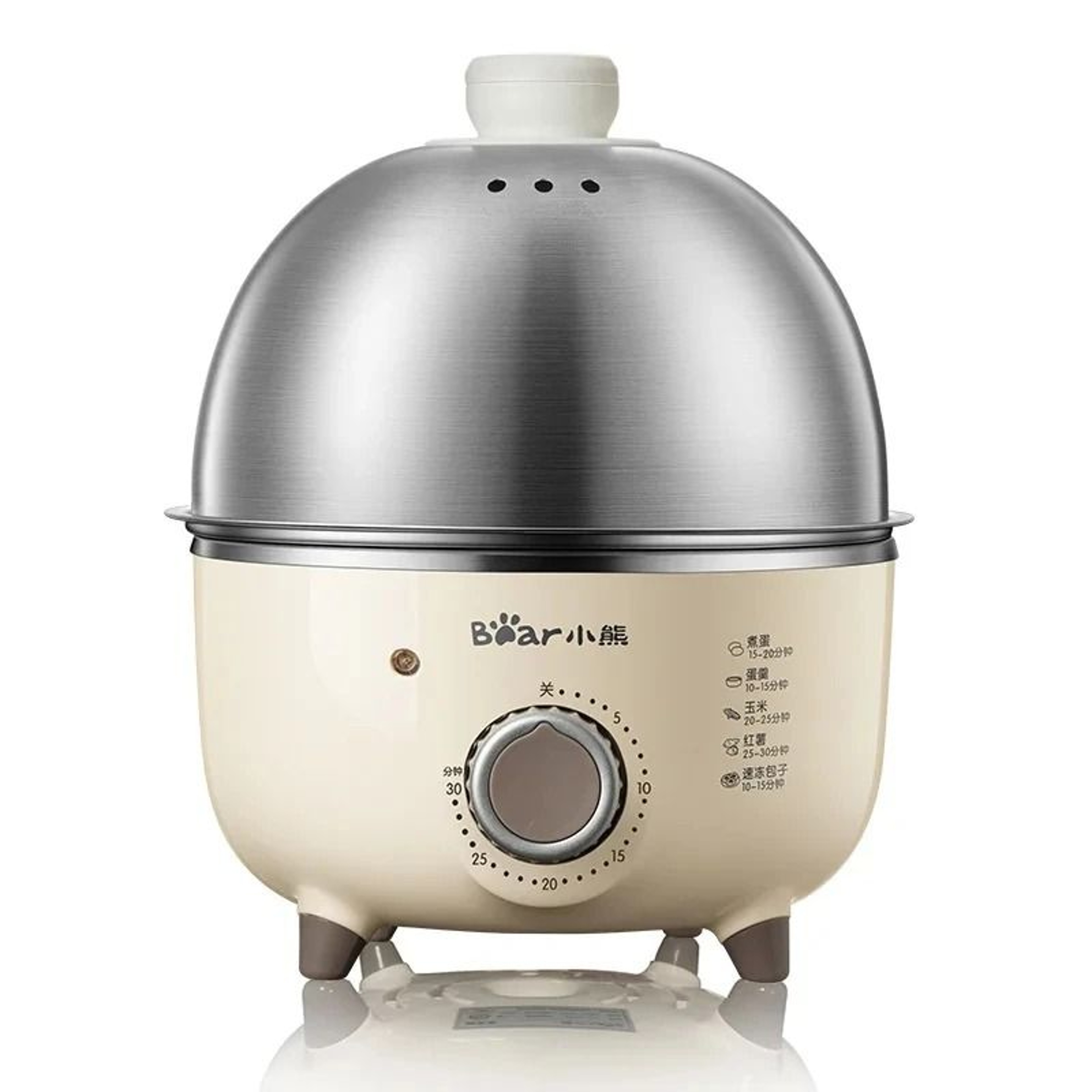 Electric Egg Boiler 360W Stainless Steel Automatic Breakfast Steamer With Timer 6