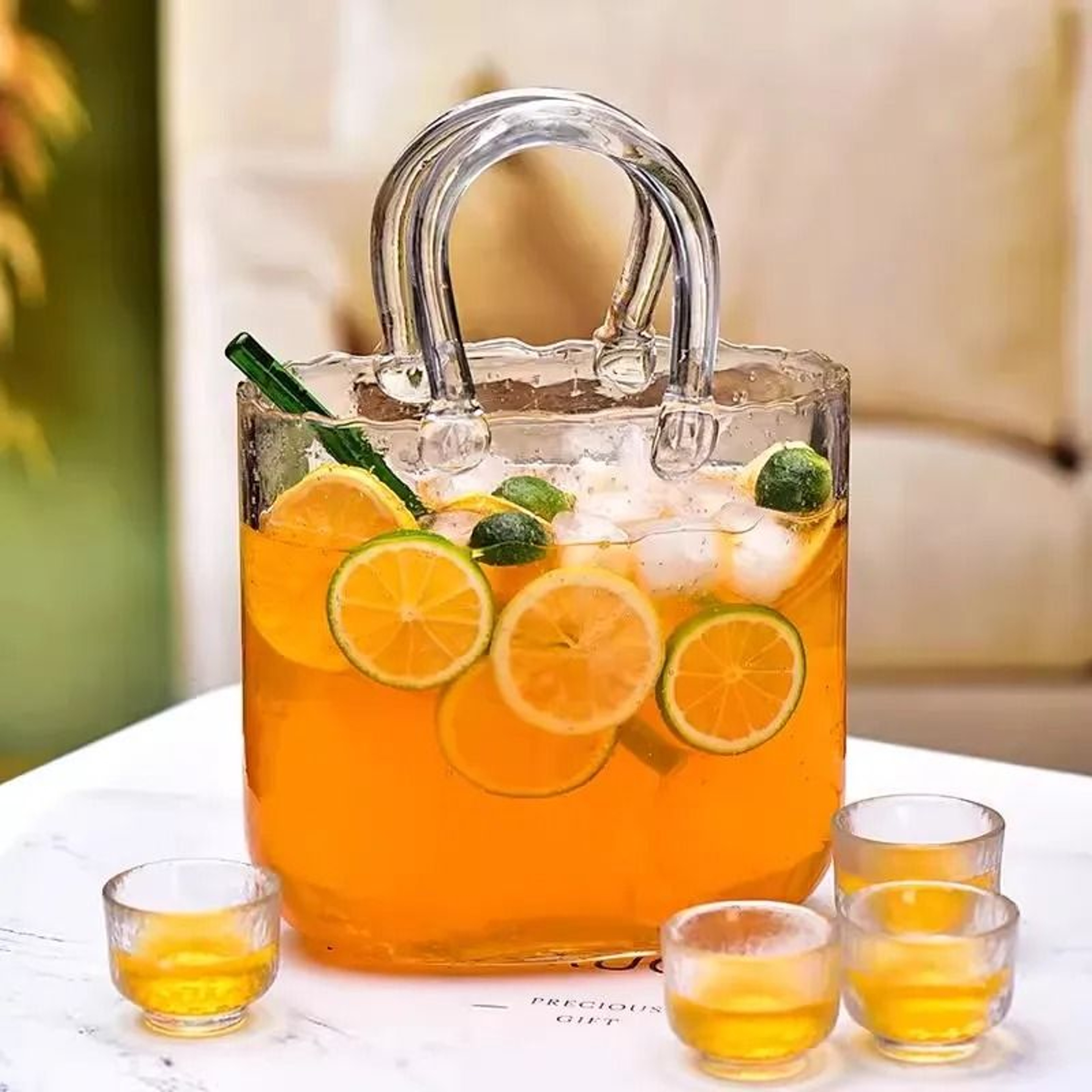 Handheld Glass Fruit Wine Cup Large Capacity Cocktail Cup Bar Drink Container 1