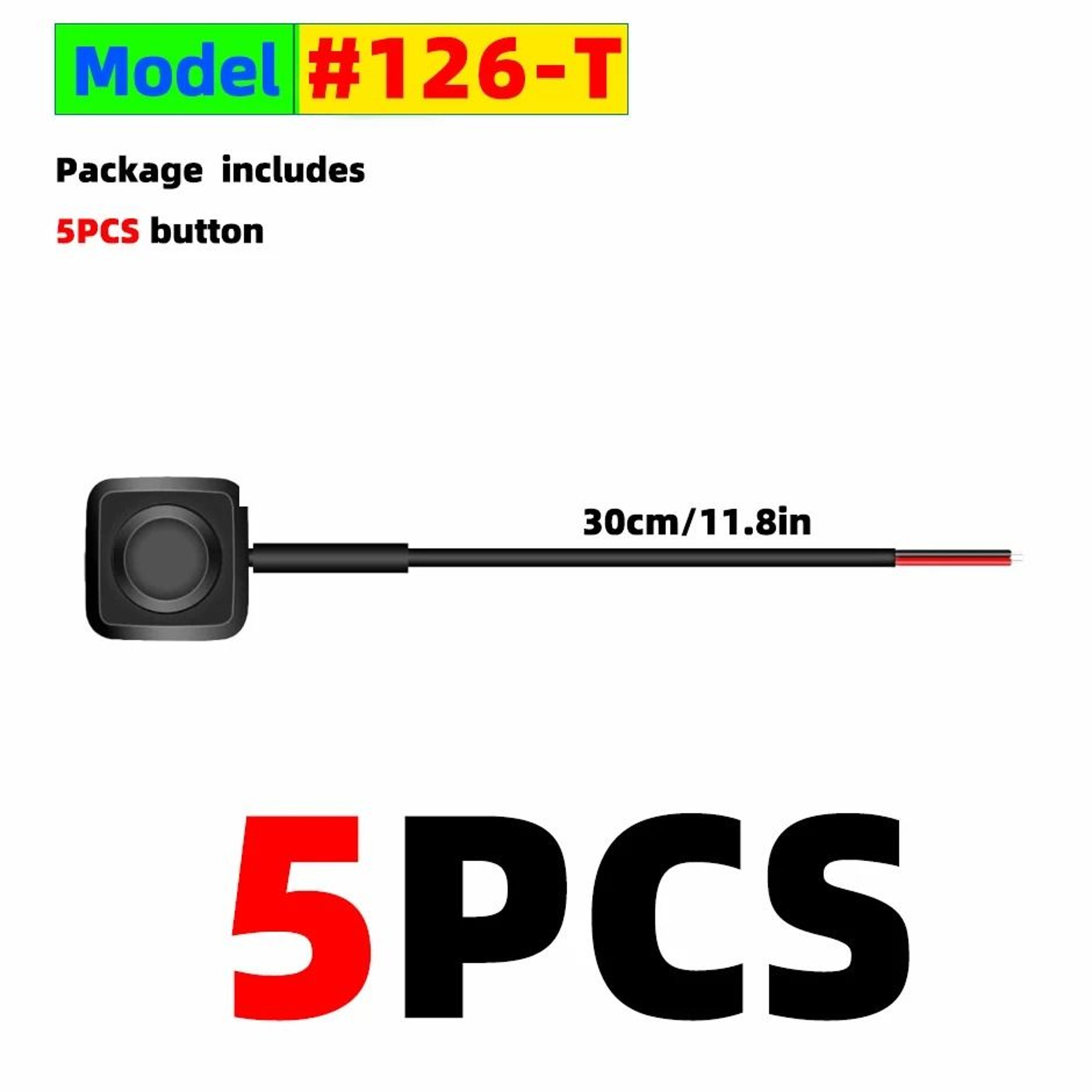 Momentary Push Button On Off Switch Black Plastic Surface Mount 7