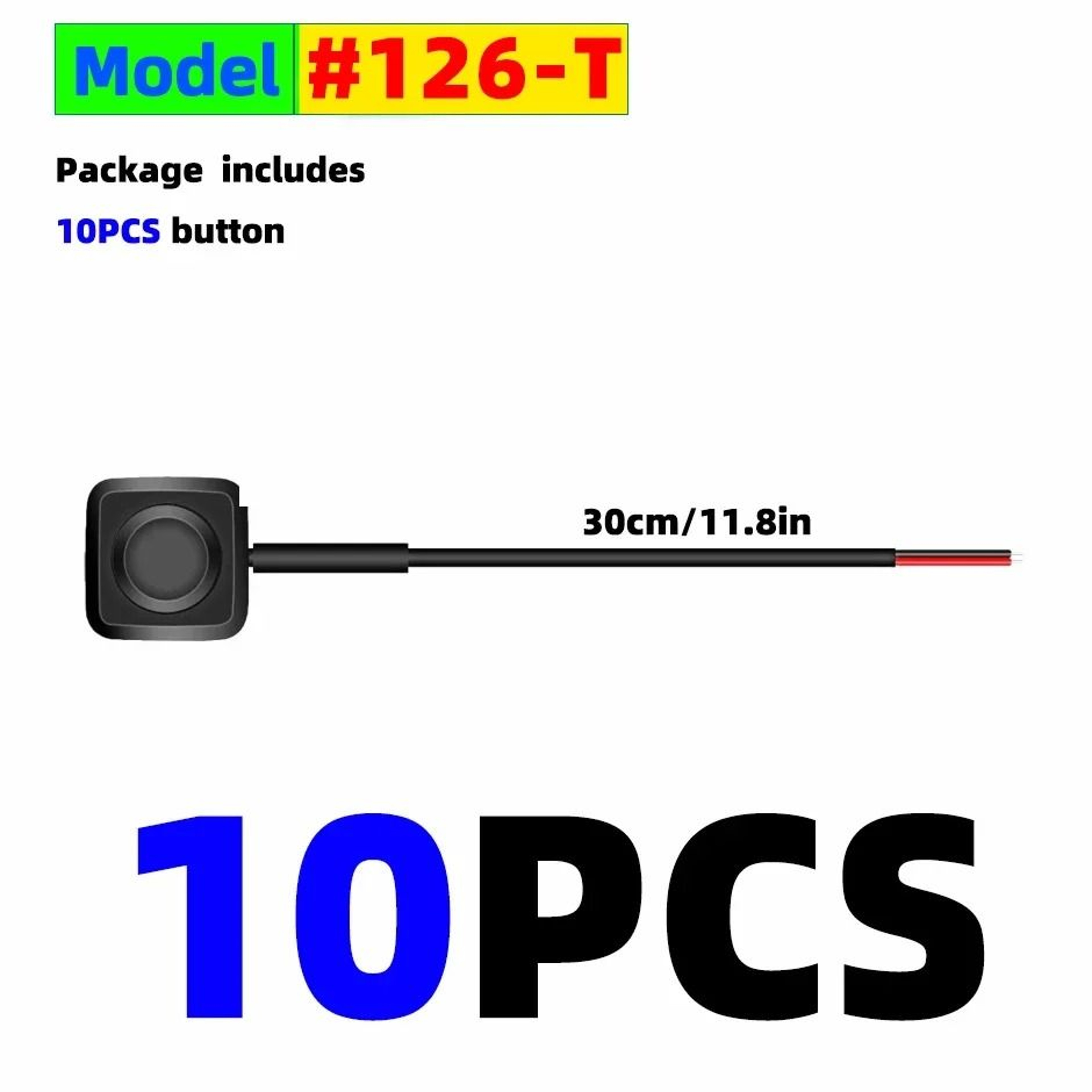 Momentary Push Button On Off Switch Black Plastic Surface Mount 8