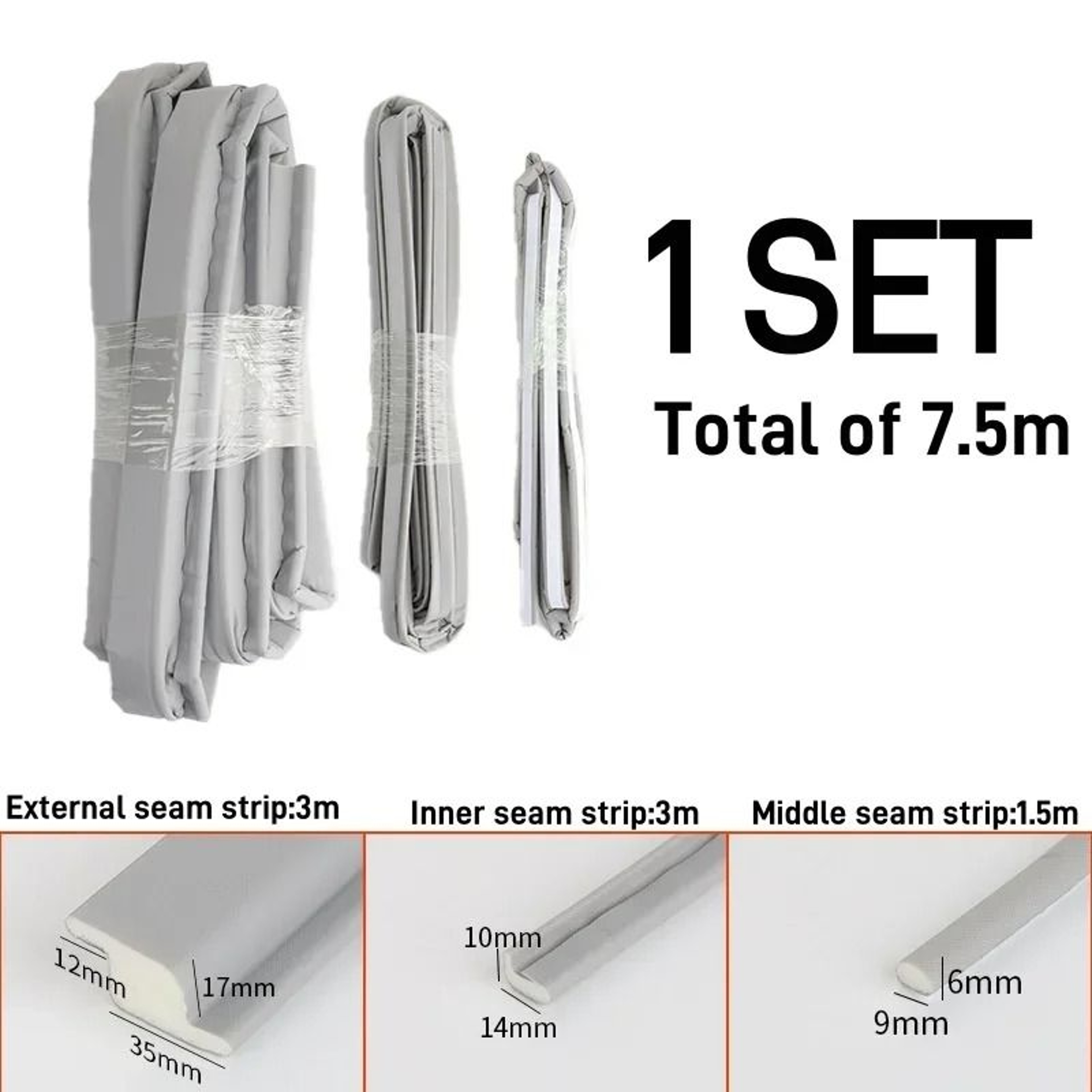 1 Set Z Shaped Window Sealing Strip For Sliding Windows And Doors 6