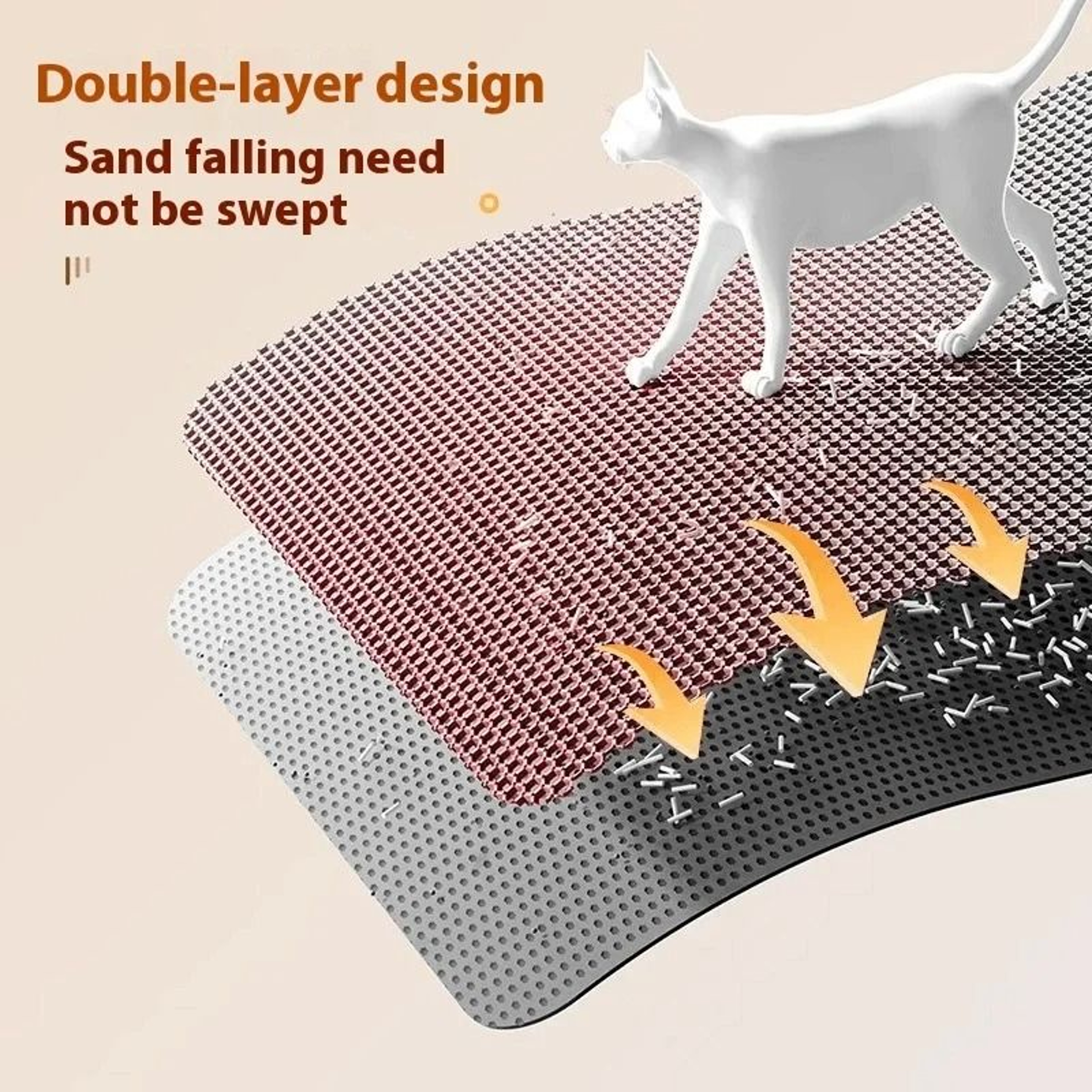 Premium Large Cat Litter Mat Waterproof Double Layer Litter Trapper 1
