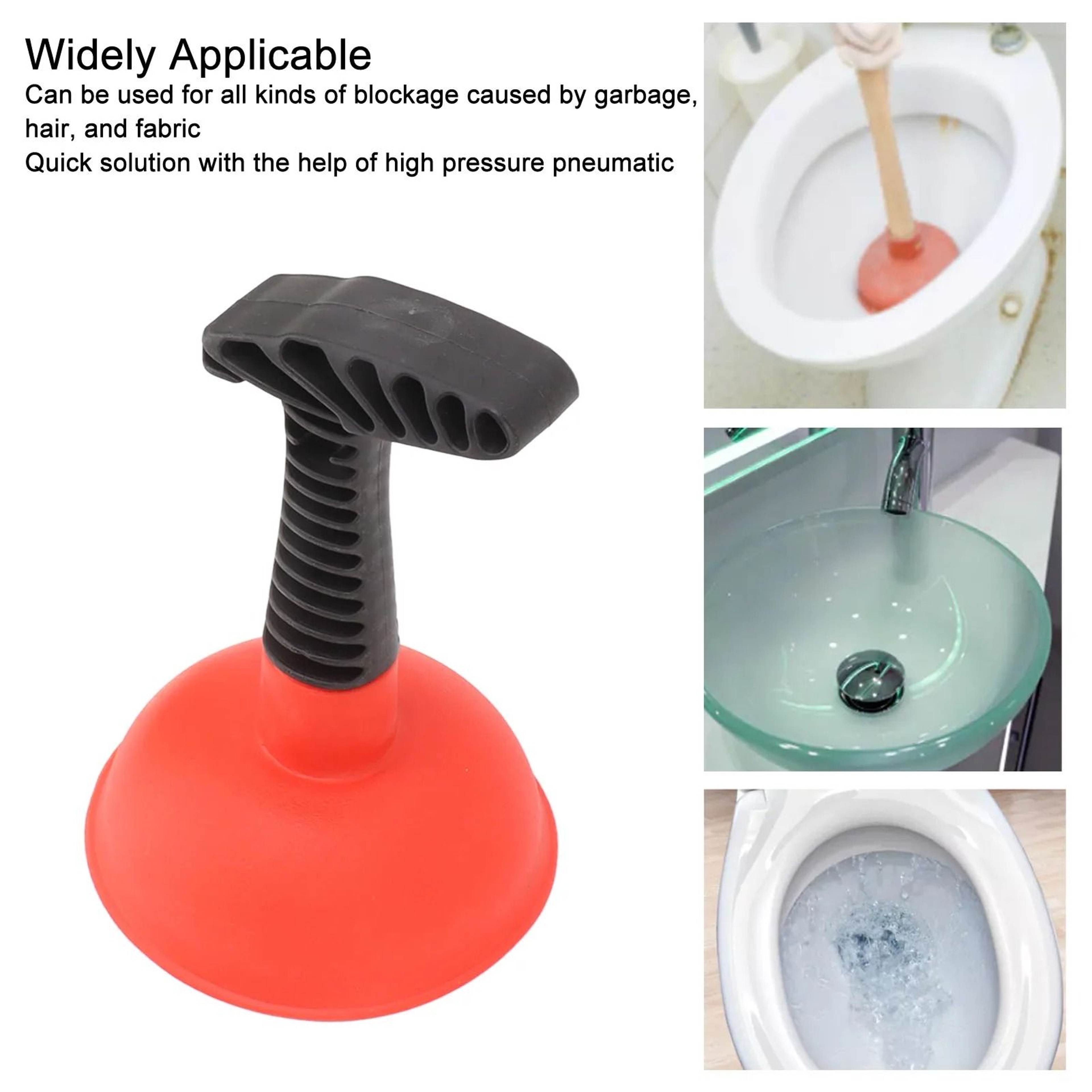 Bathroom Cup Plunger Powerful Slip Proof Handle Small Drain Plunger For Toilet And Sink 5