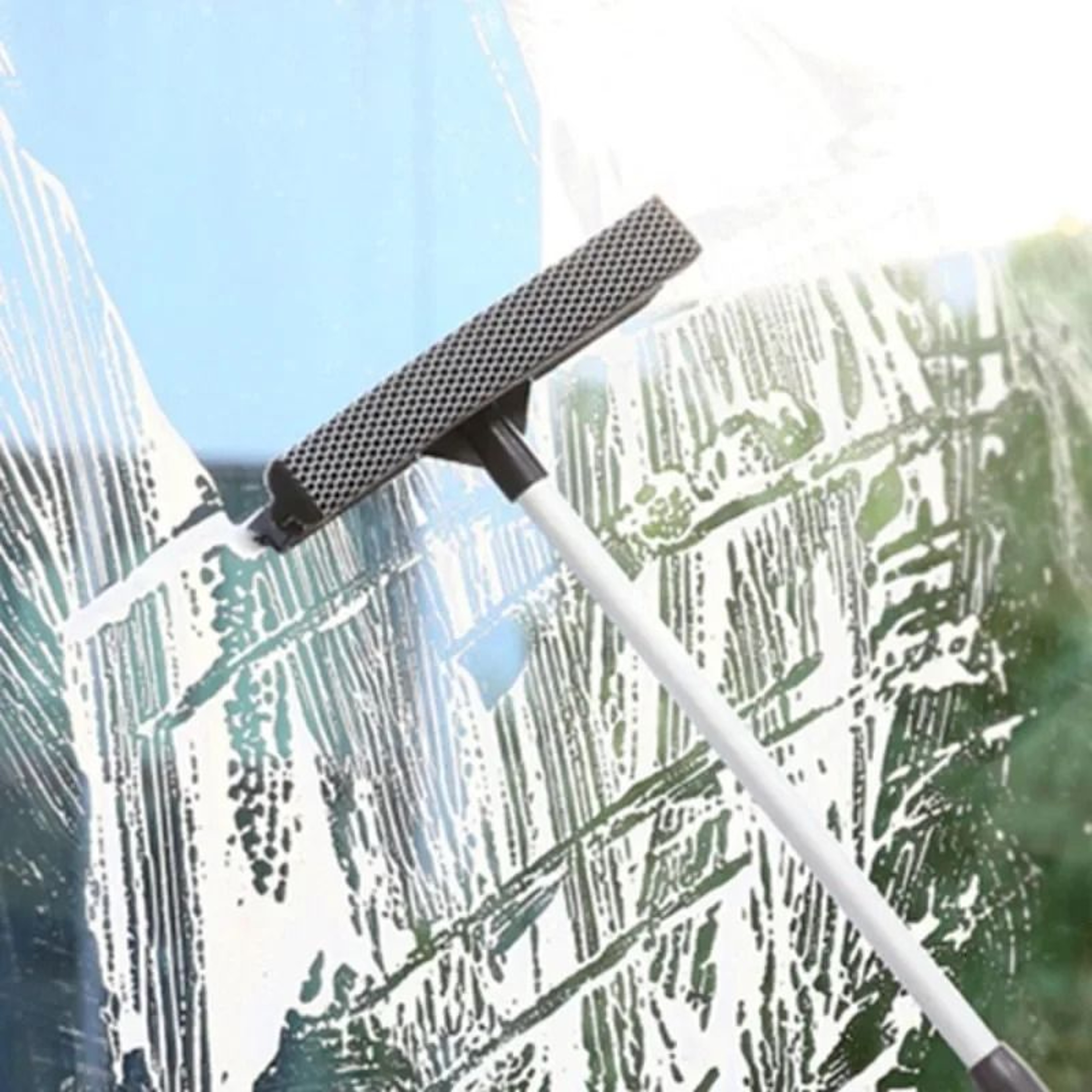 Squeegee Window Cleaner Retractable Pole Glass Cleaning Tool 4