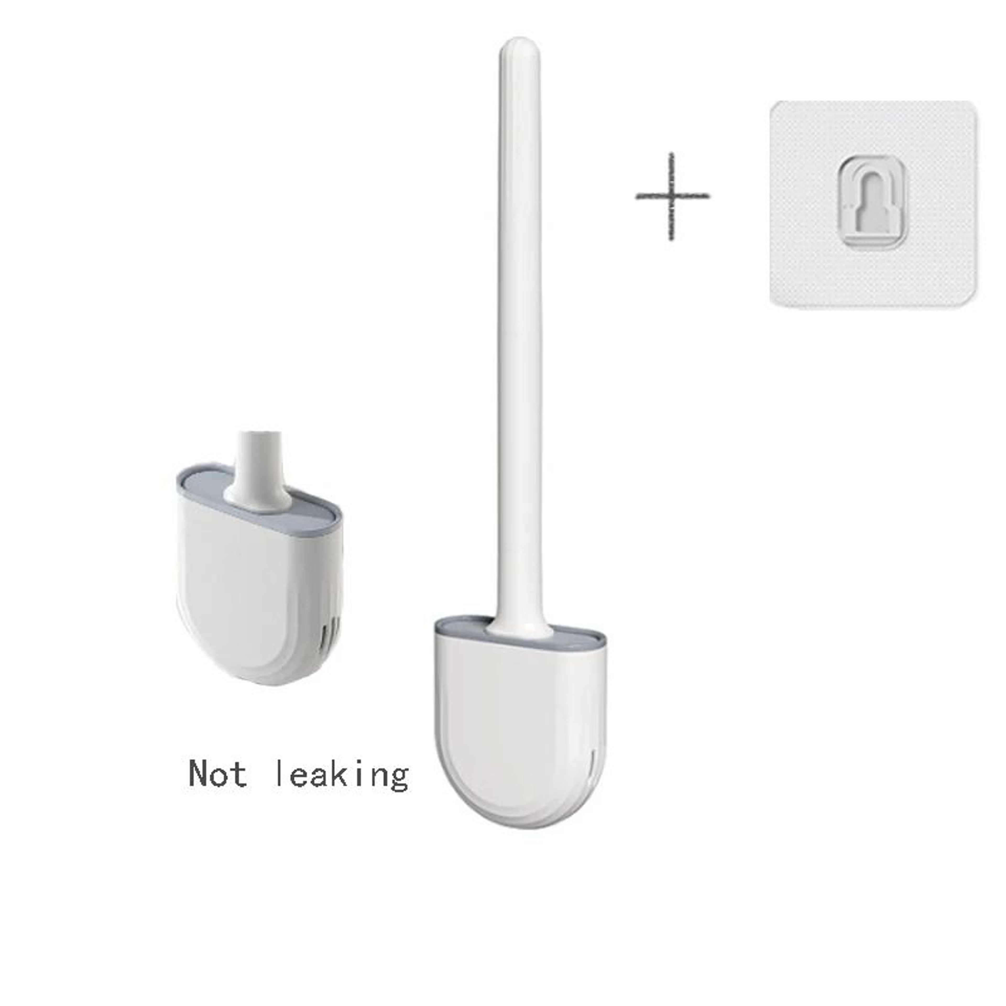 Wall Hanging Toilet Brush With Holder Long Handled Silicone Cleaning Brush 10