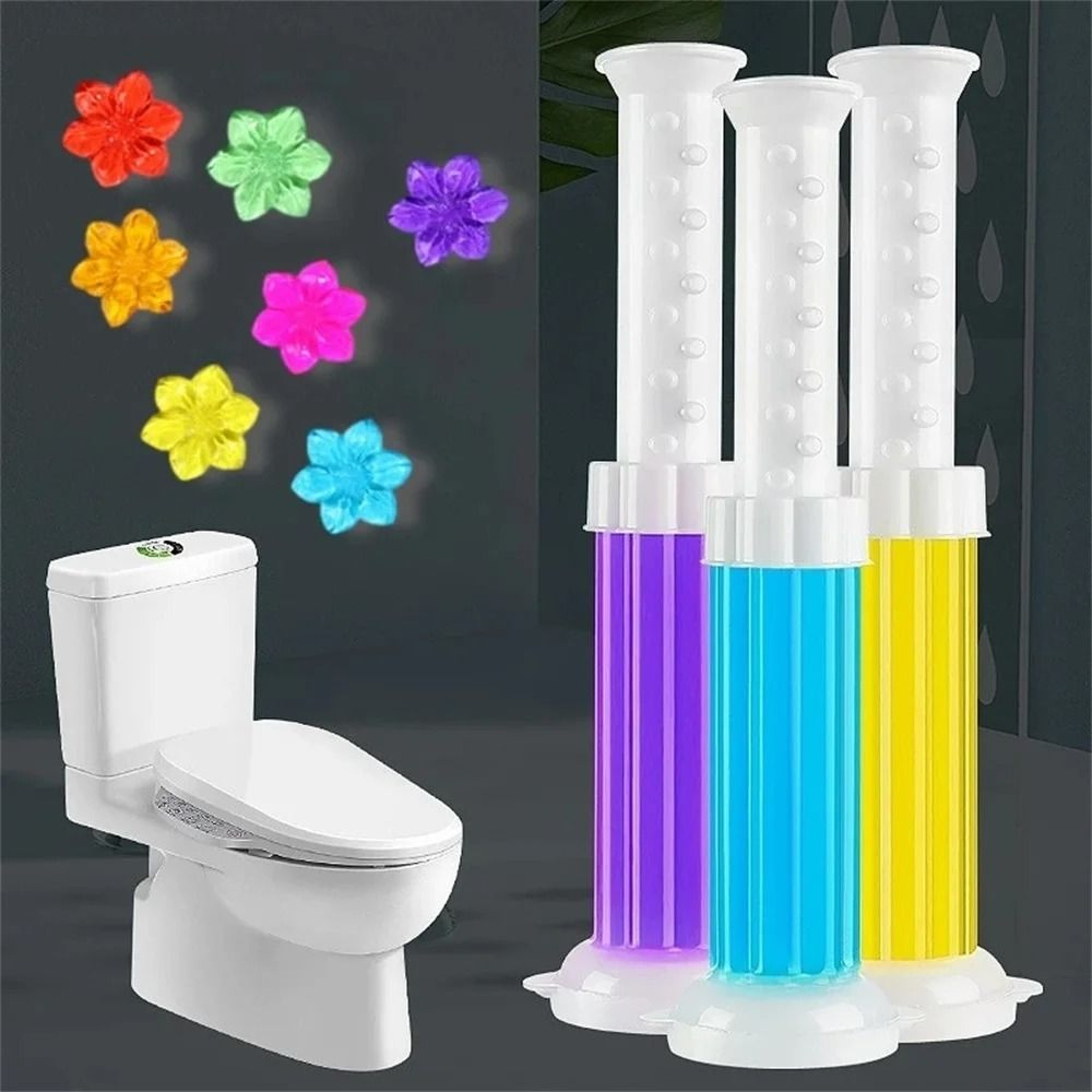 Flower Aroma Toilet Cleaning Gel Deodorizing Household Cleaner 0