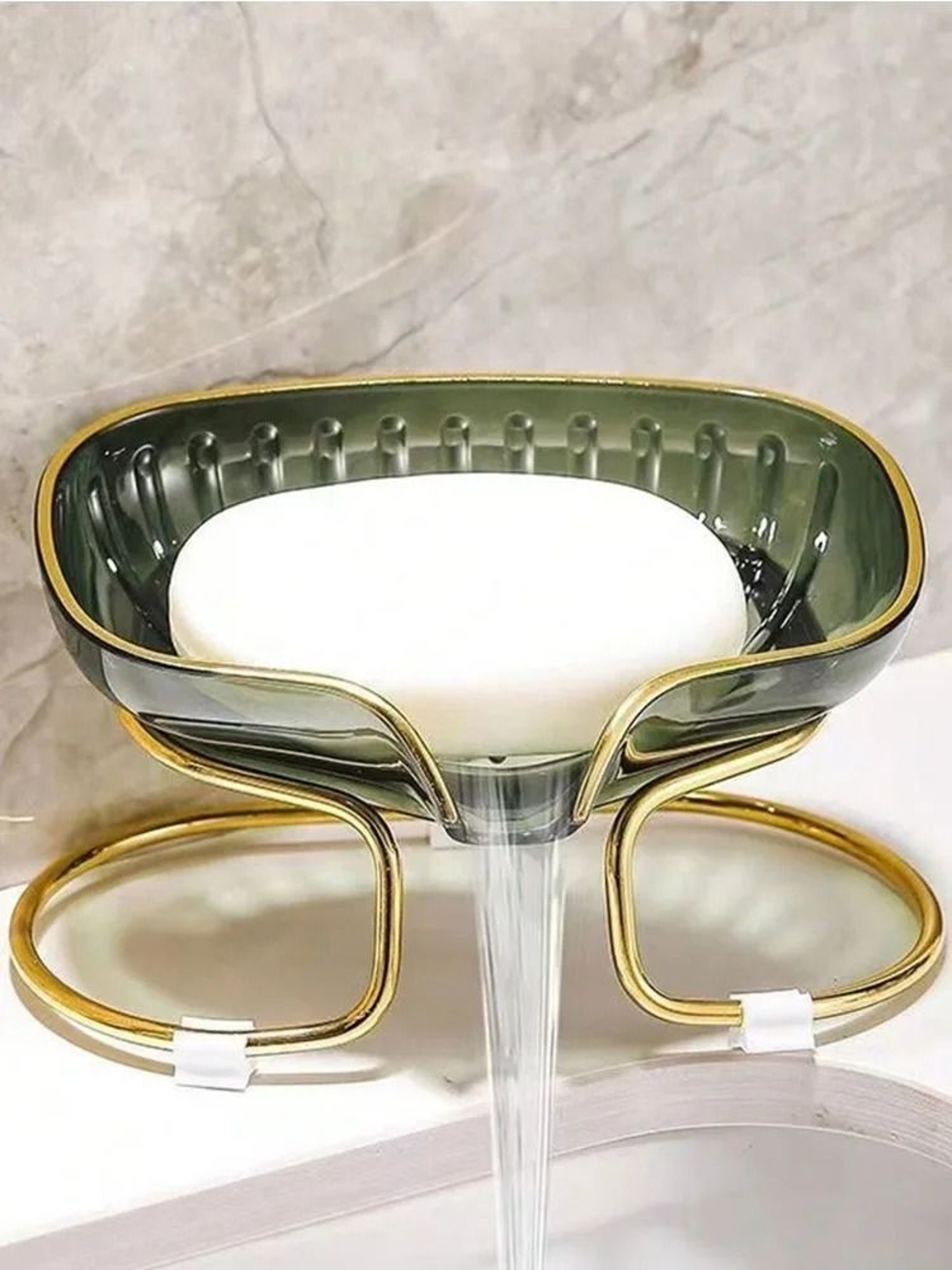 Bathroom Soap Dish Luxury Shower Soap Holder With Drain Water Storage Tray 6