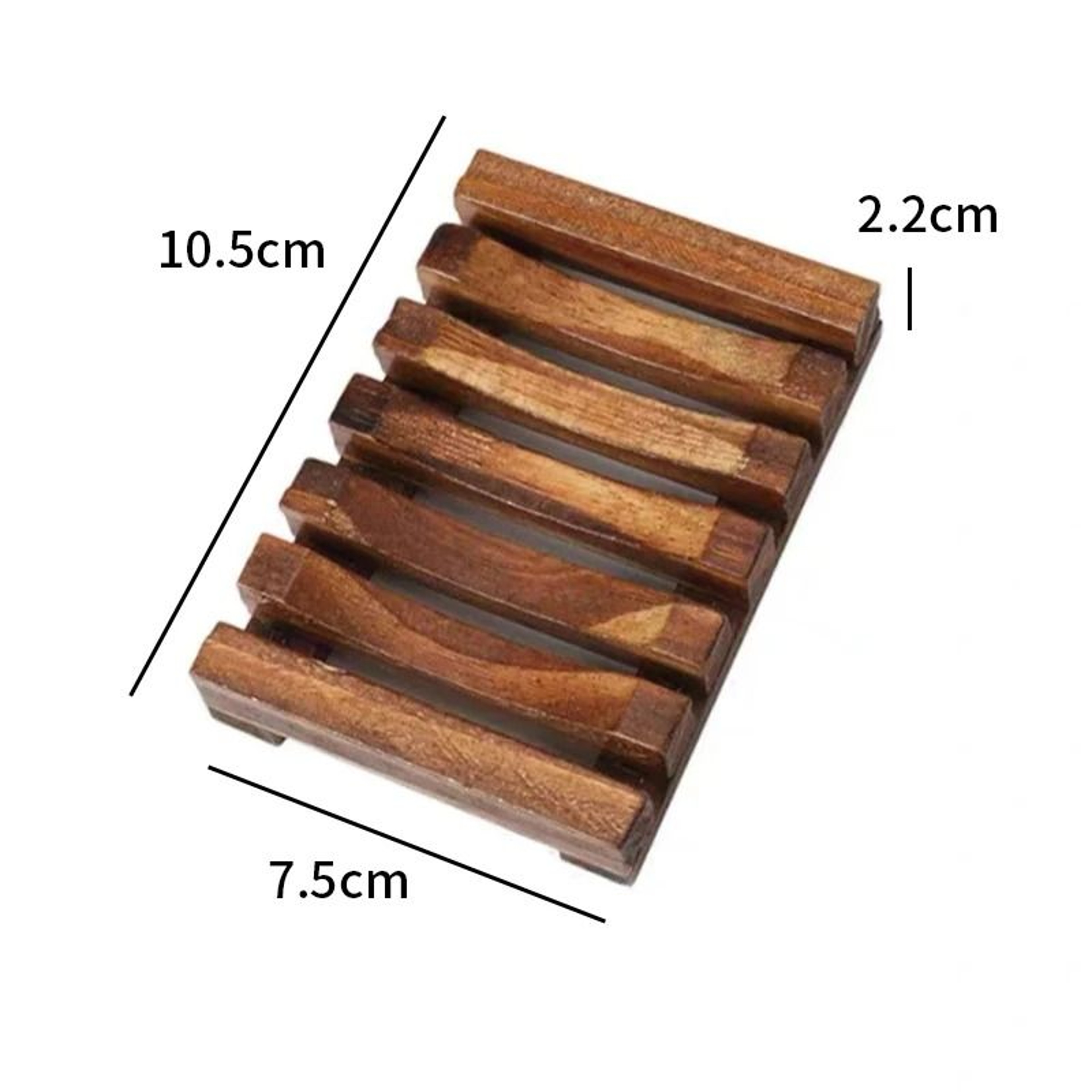 Natural Wooden Bath Soap Holder Mildew Resistant Drain Tray 1