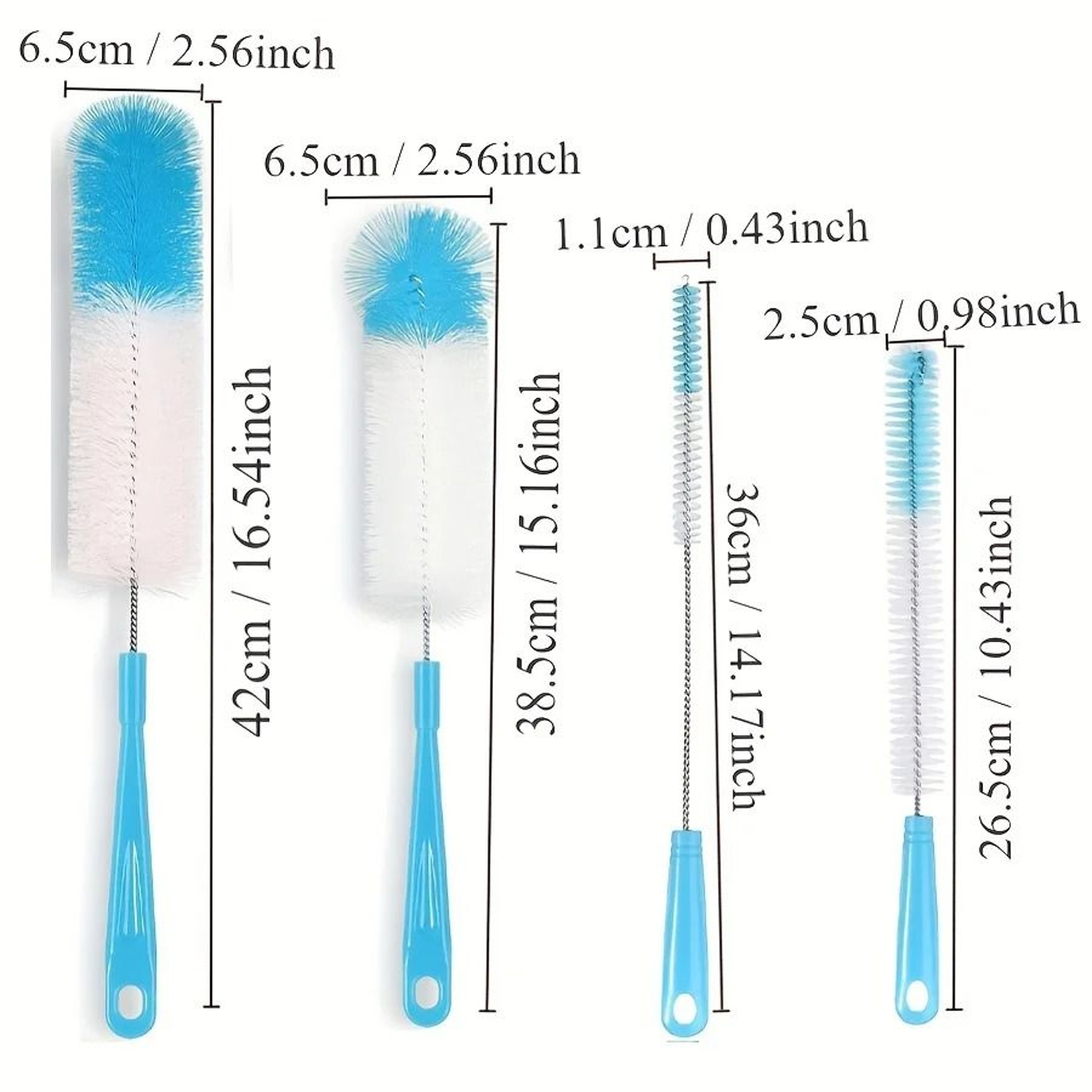 Wine Bottle Cleaning Brush Set Long Handled Bottle Cleaner For Narrow Bottles And Jugs 2