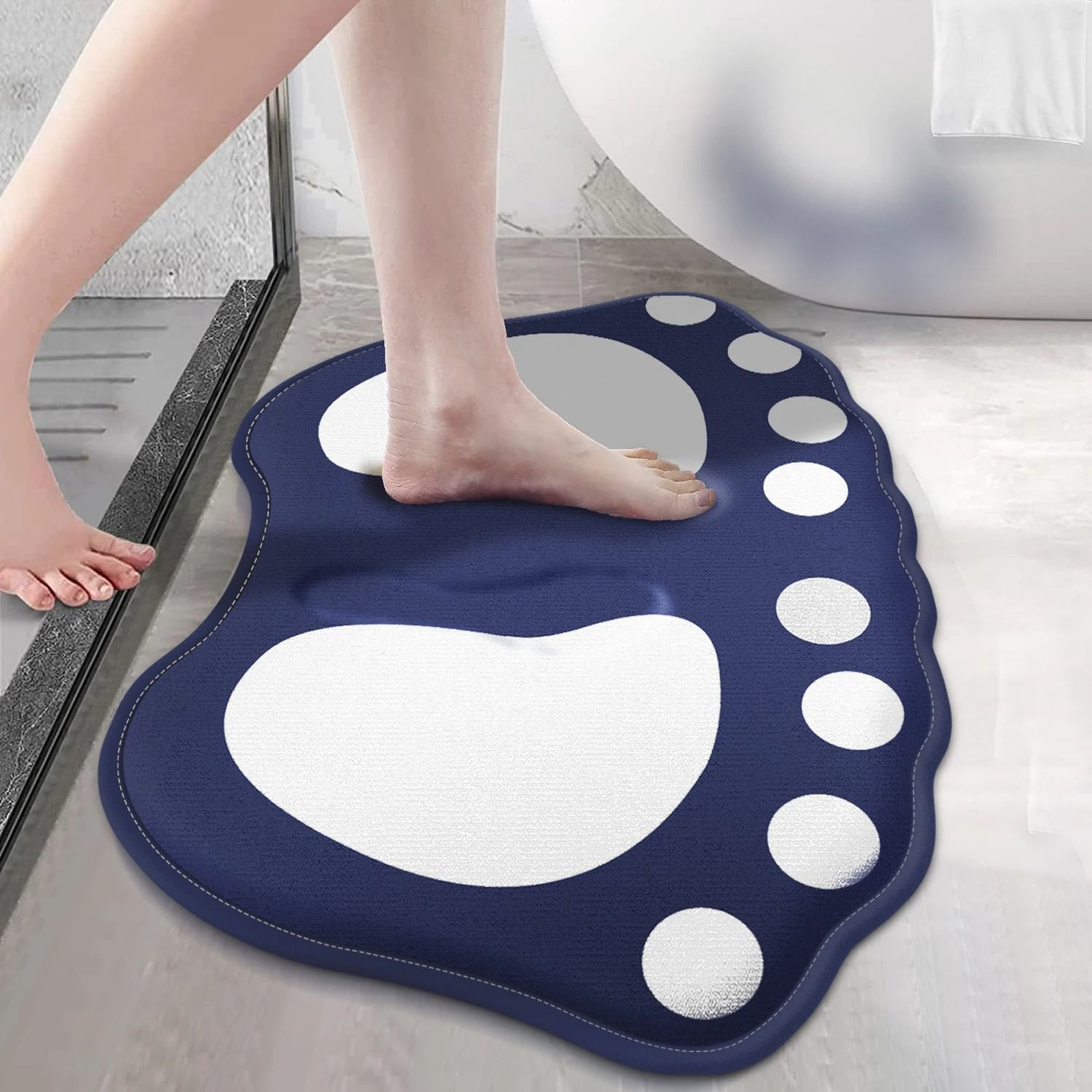 Bath Mat Anti Slip Bathroom Mat Claw Pattern Absorbent Floor Carpet 7